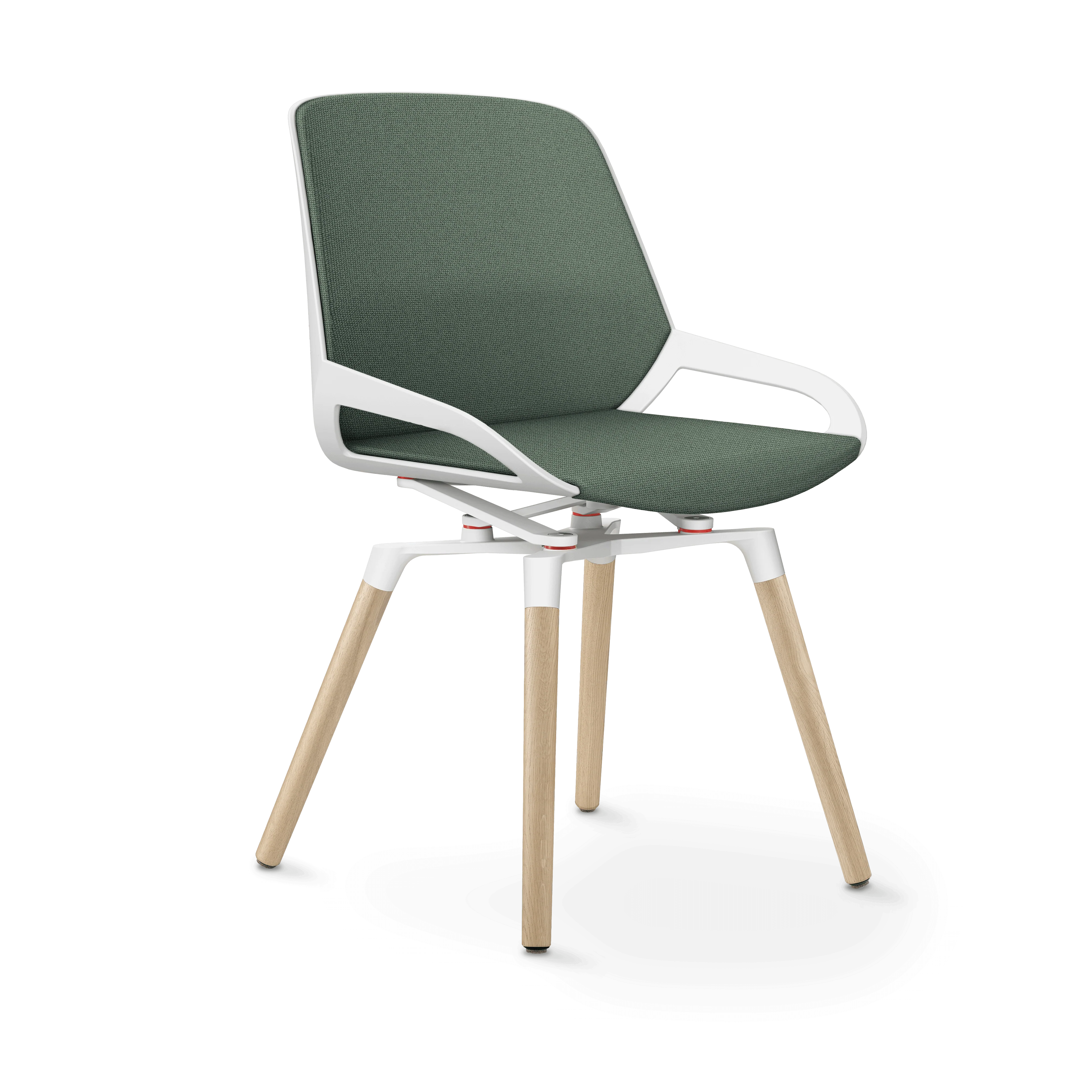 Aeris Numo Comfort Holzbeine Eiche Sitzbezug blassgrün meliert - Image 3