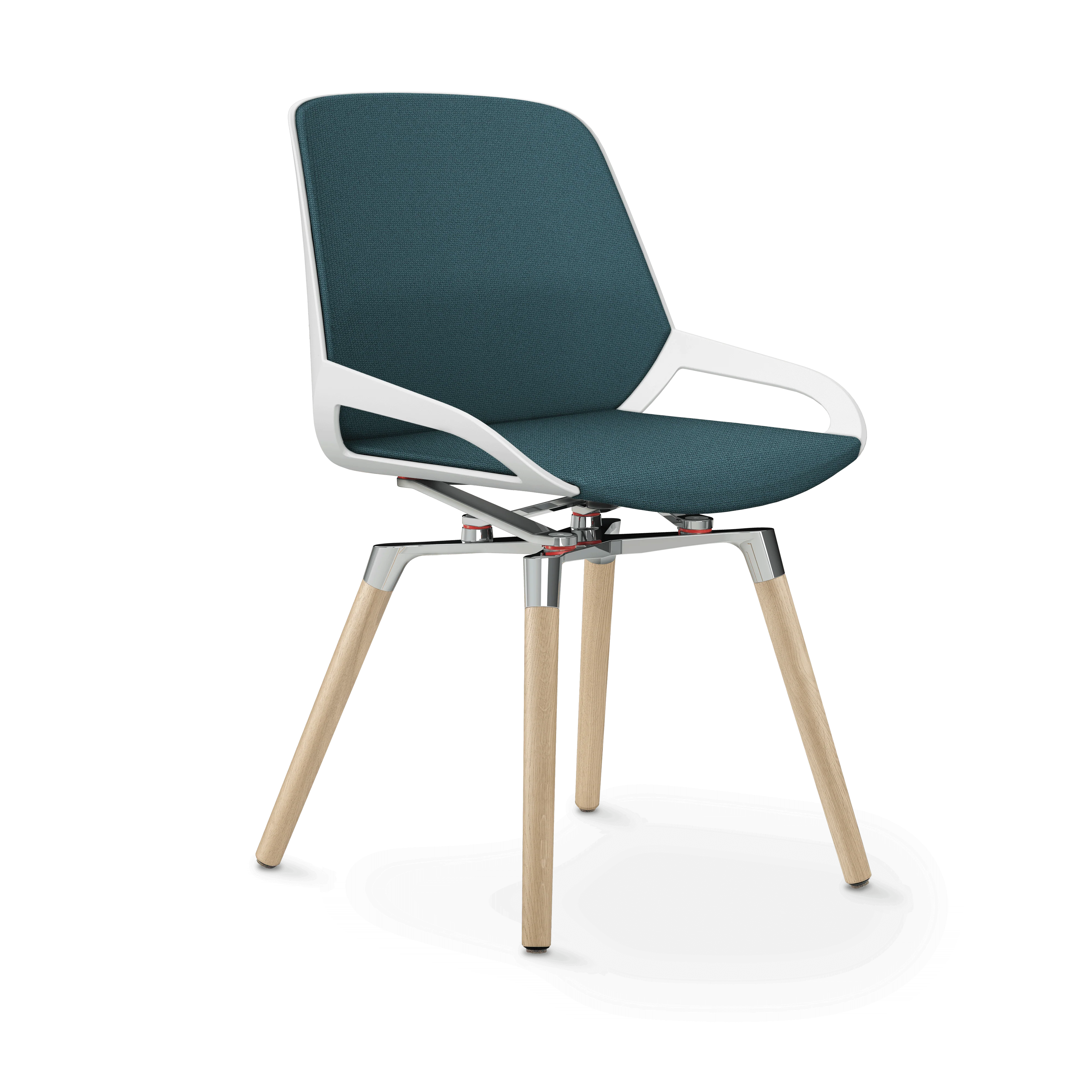Aeris Numo Comfort Holzbeine Eiche Sitzbezug blau meliert - Image 4