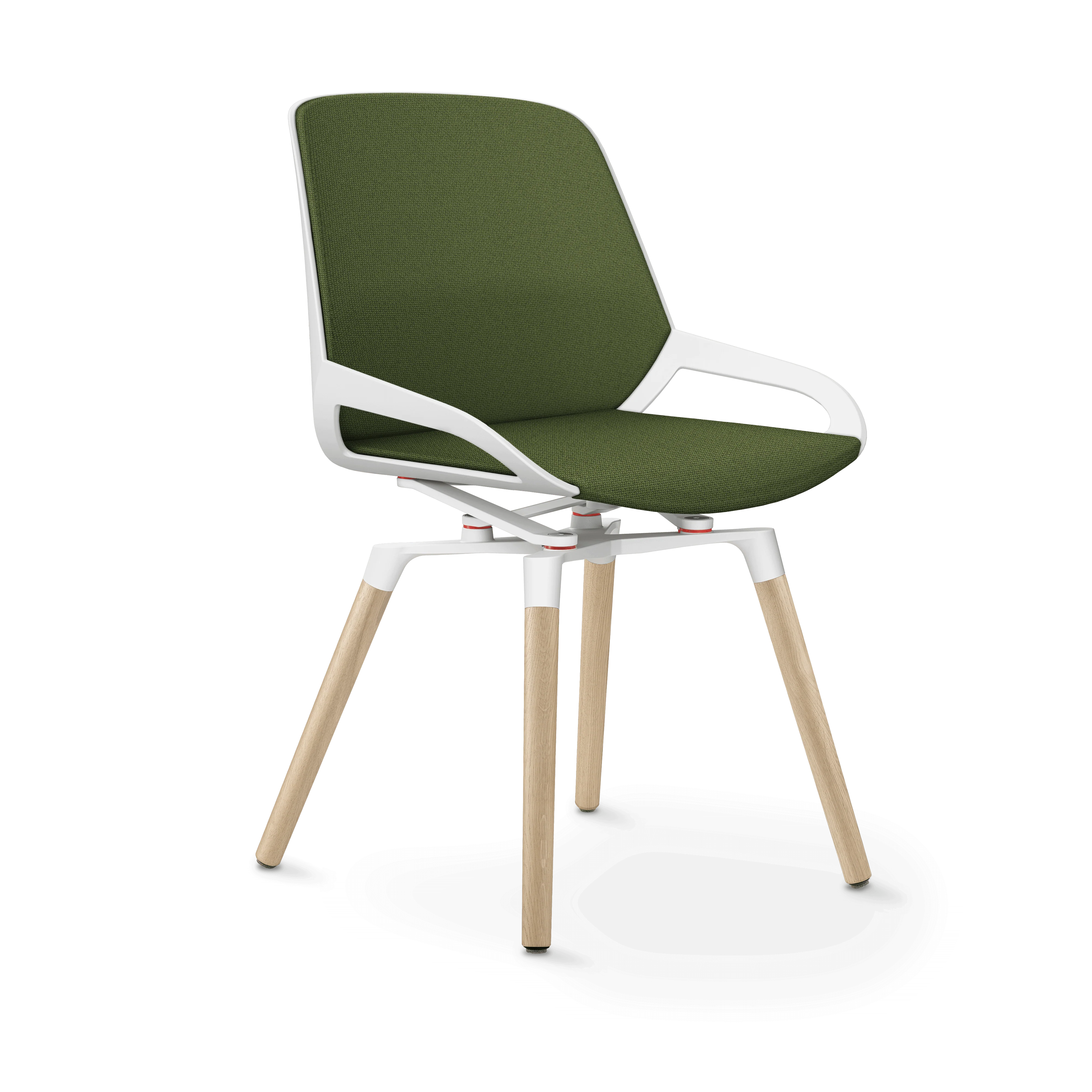 Aeris Numo Comfort Holzbeine Eiche Sitzbezug farngrün meliert - Image 3