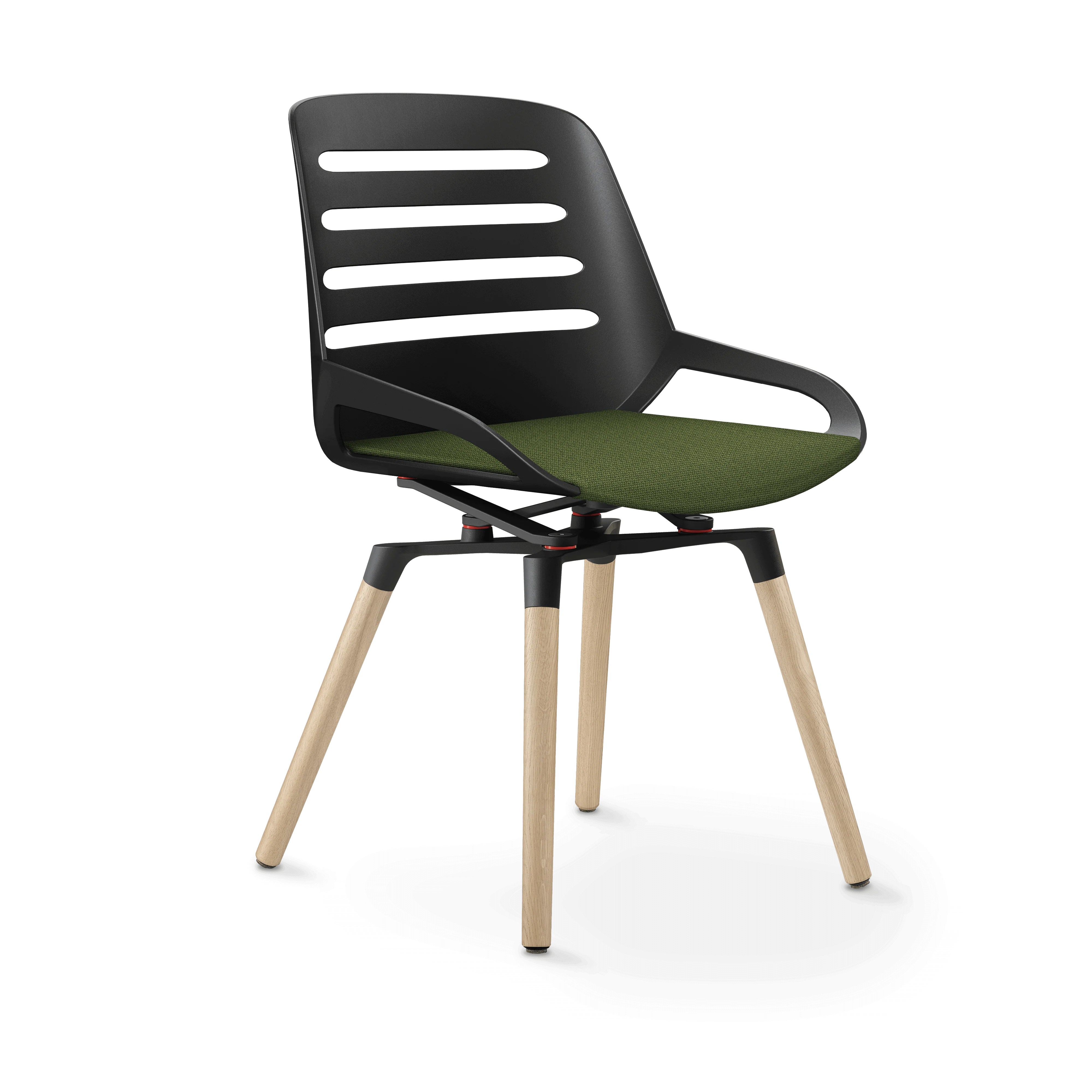 Aeris Numo Comfort Holzbeine Eiche Sitzbezug farngrün meliert - Image 5