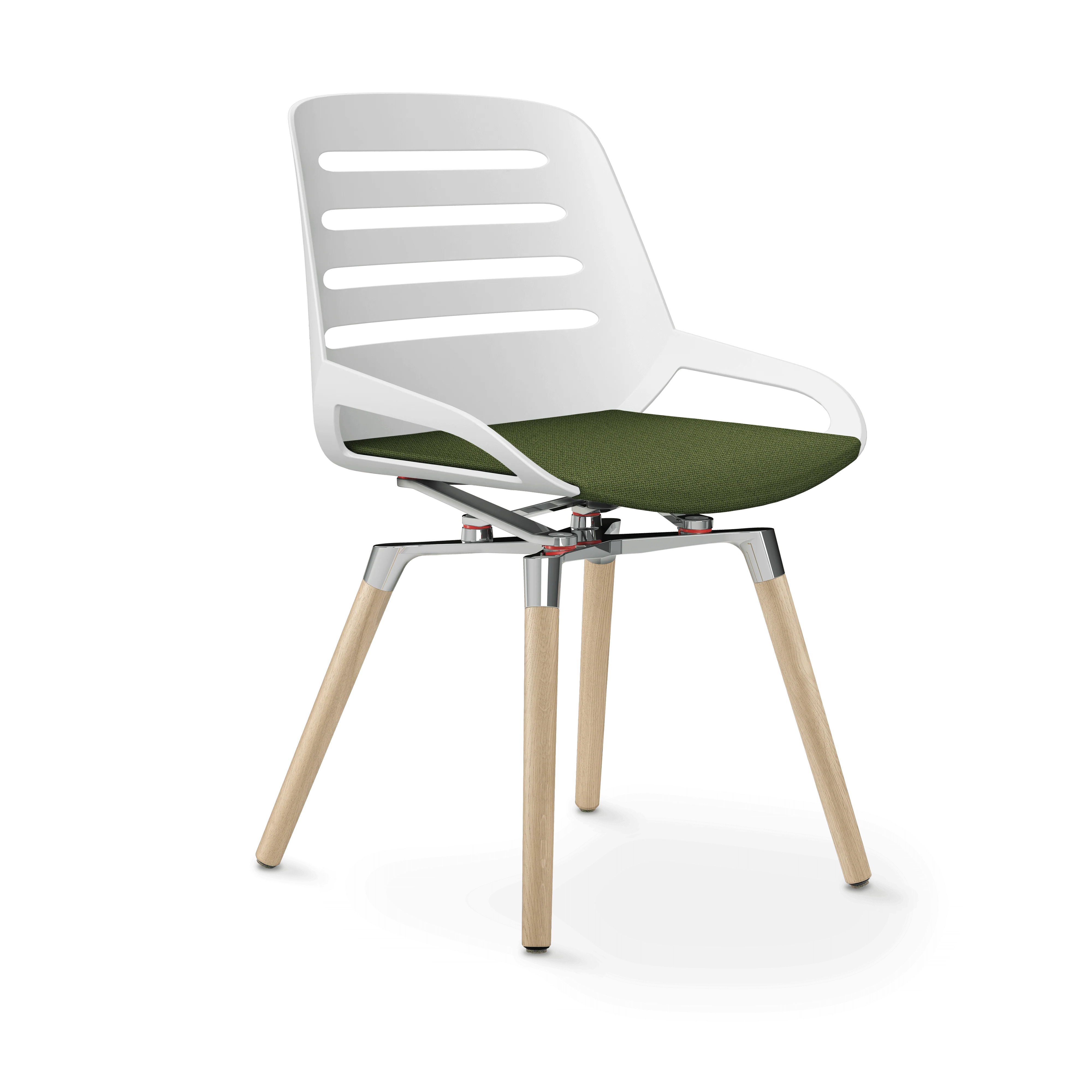 Aeris Numo Comfort Holzbeine Eiche Sitzbezug farngrün meliert - Image 8