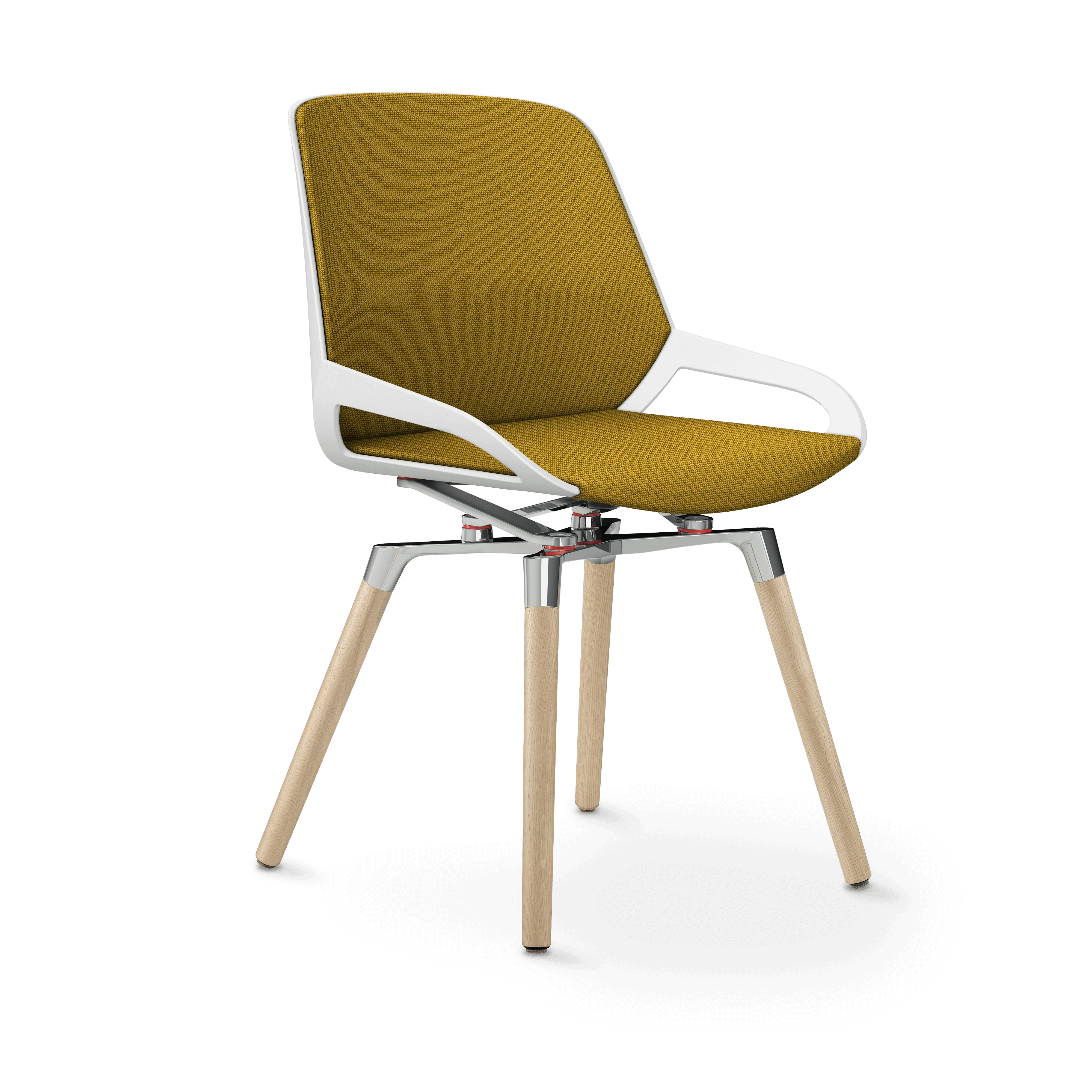 Aeris Numo Comfort Holzbeine Eiche Sitzbezug gelb meliert - Image 4
