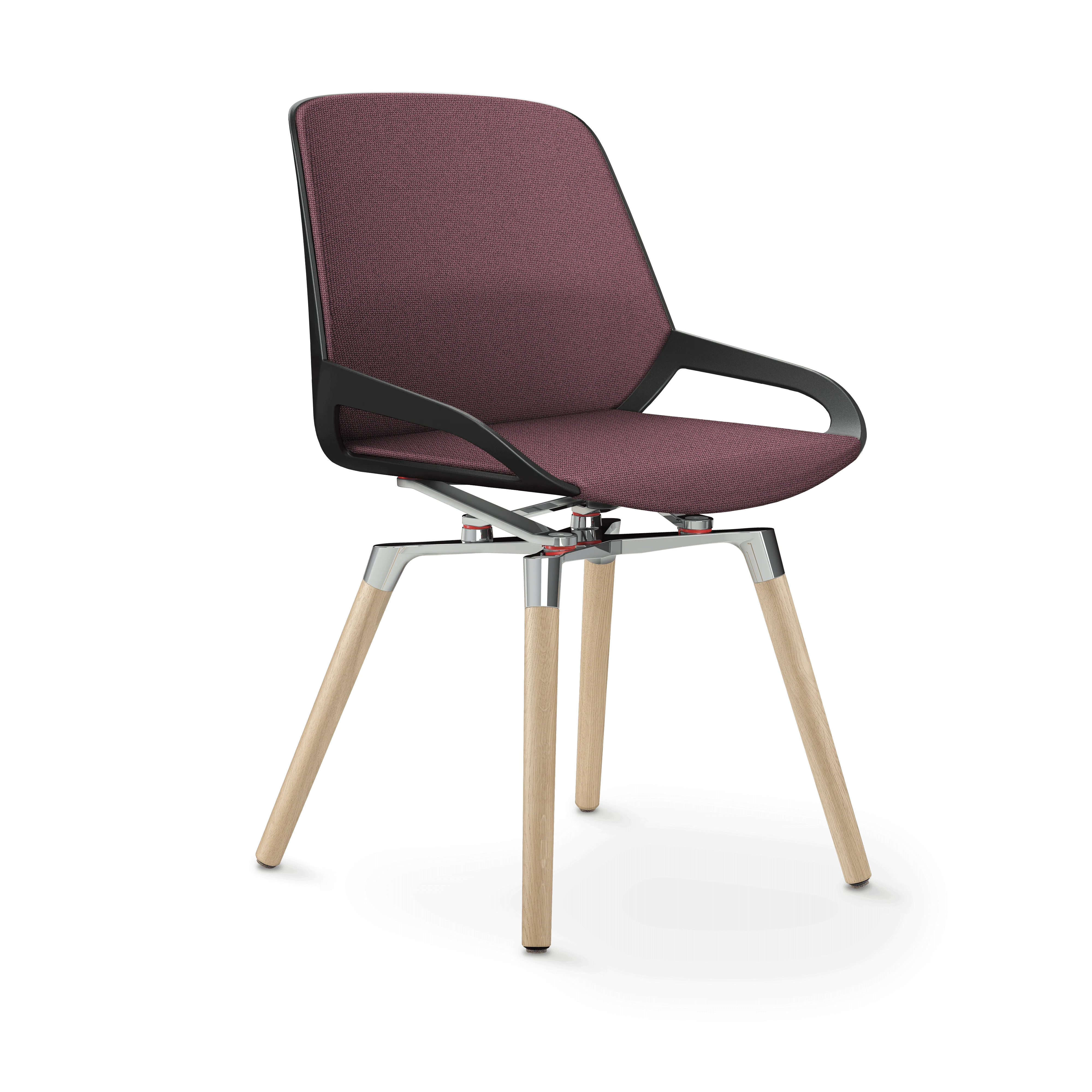 Aeris Numo Comfort Holzbeine Eiche Sitzbezug hellviolett meliert - Image 3