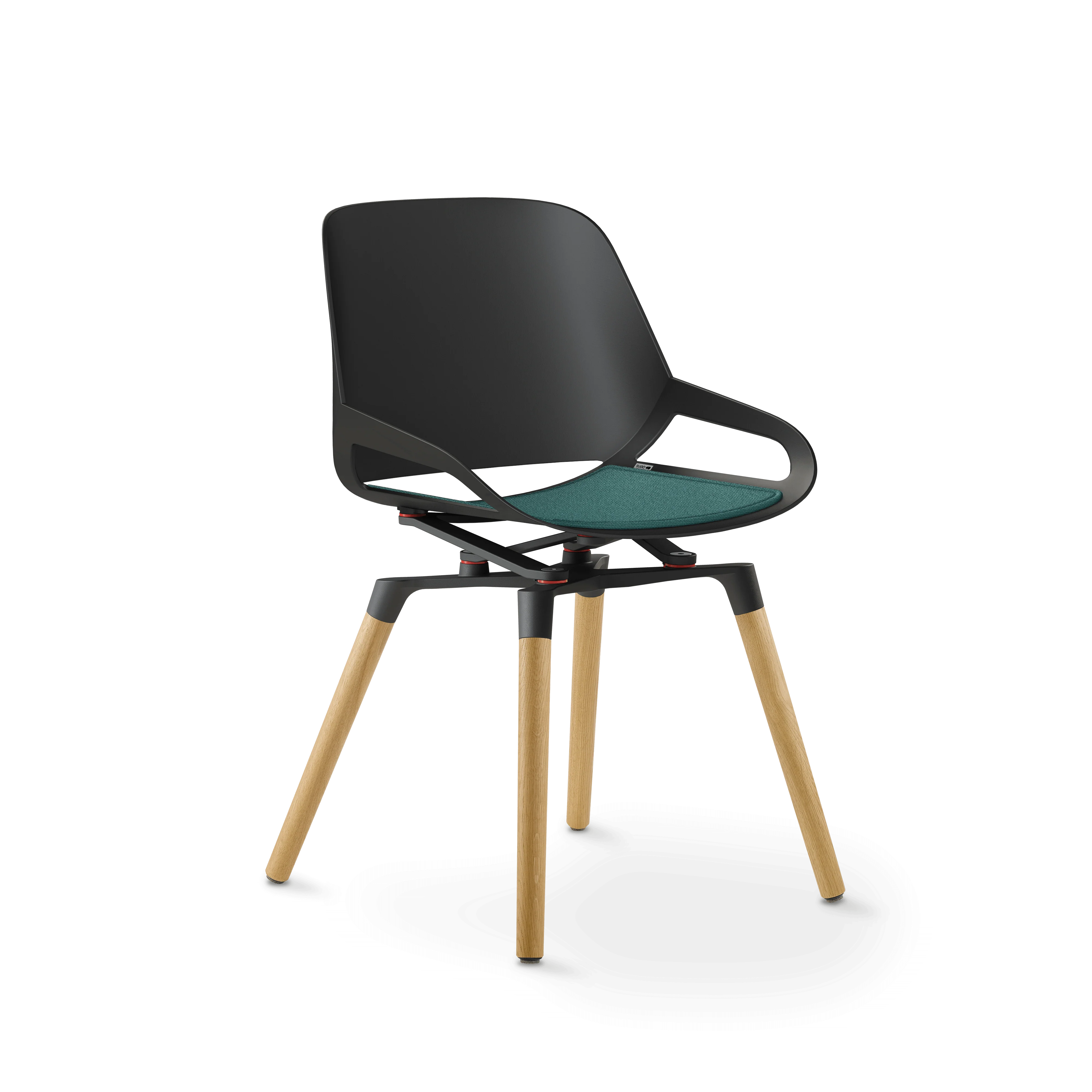 Aeris Numo Holzbeine Eiche natur Sitzschalenfarbe schwarz - Image 10