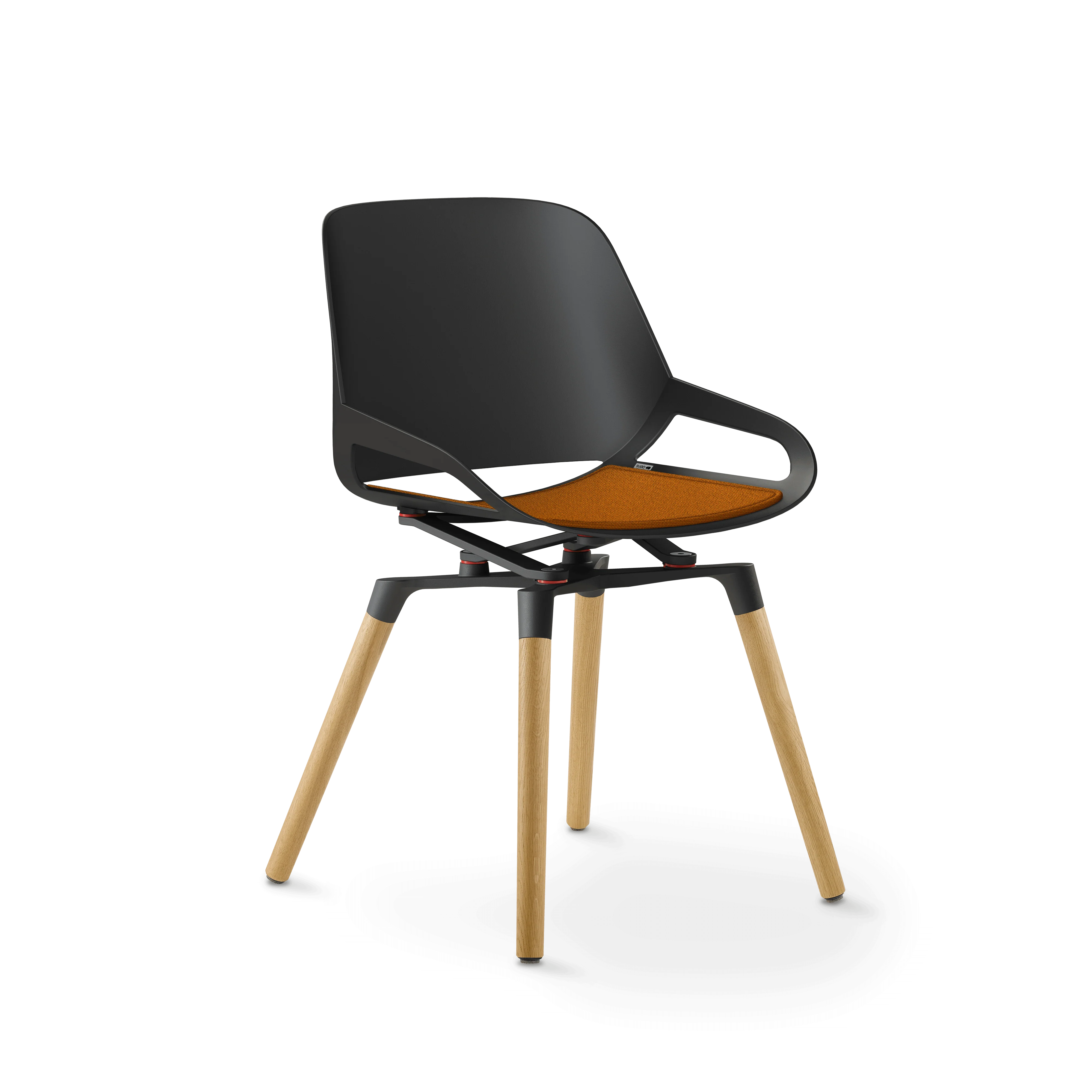 Aeris Numo Holzbeine Eiche natur Sitzschalenfarbe schwarz - Image 11