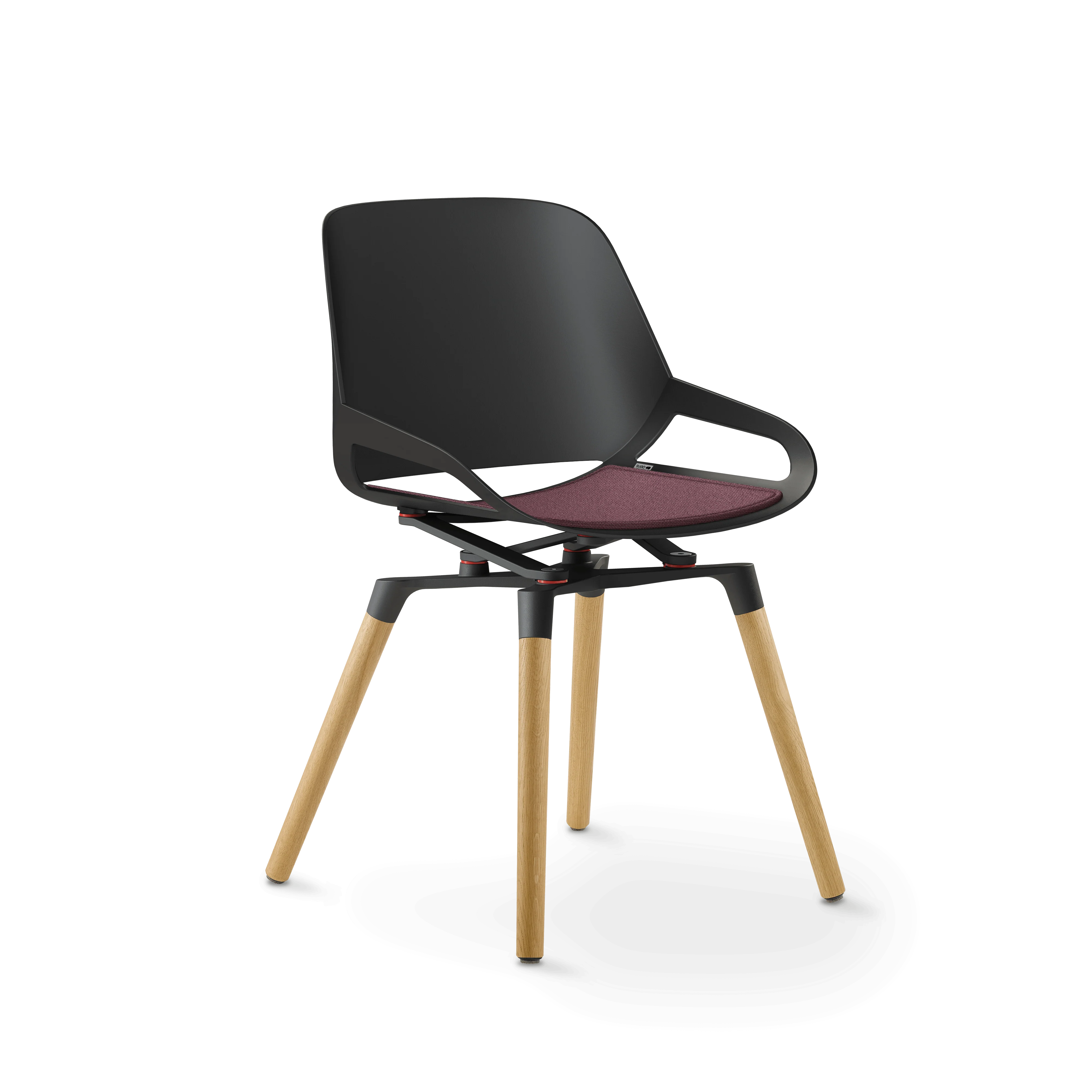 Aeris Numo Holzbeine Eiche natur Sitzschalenfarbe schwarz - Image 12