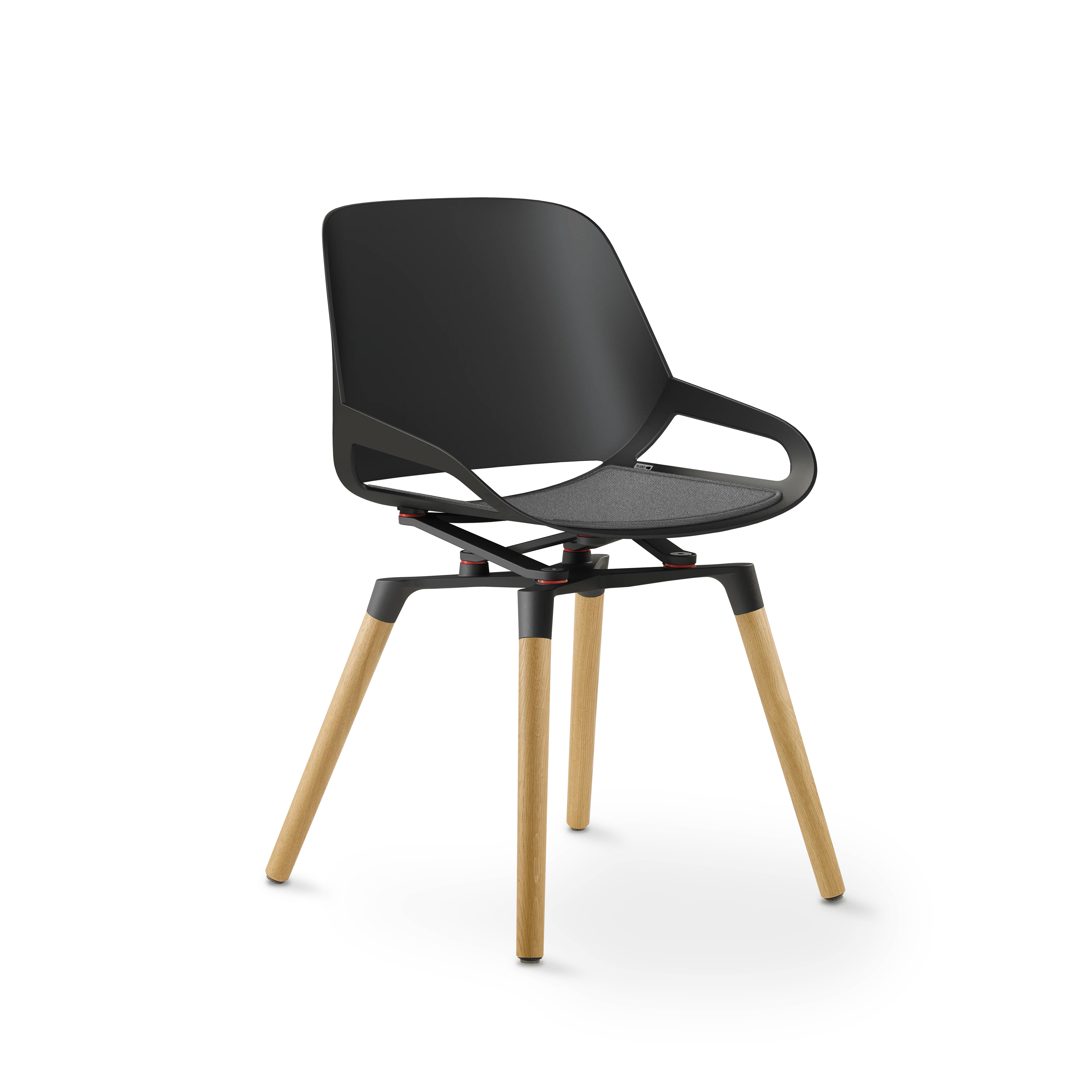 Aeris Numo Holzbeine Eiche natur Sitzschalenfarbe schwarz - Image 13