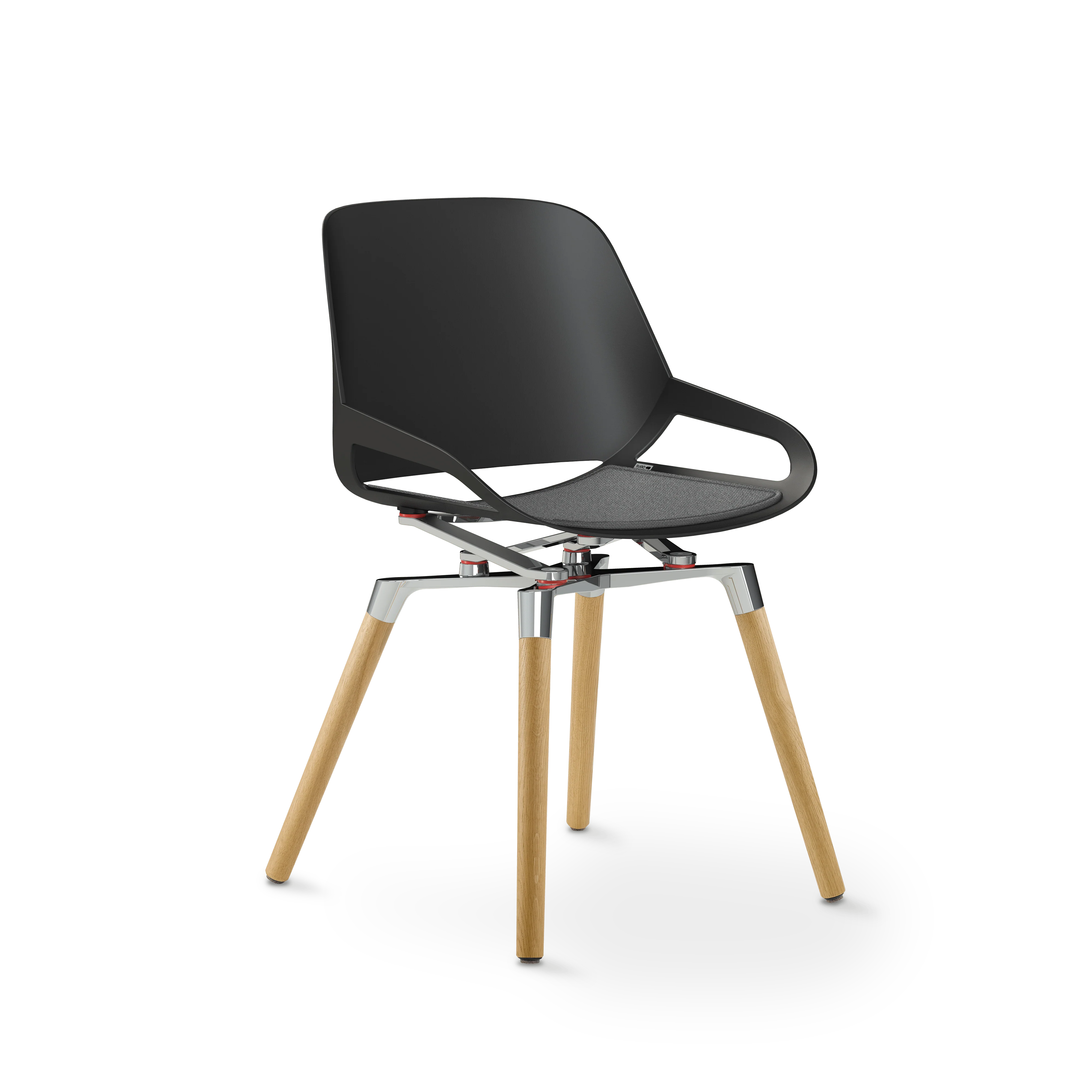 Aeris Numo Holzbeine Eiche natur Sitzschalenfarbe schwarz - Image 14