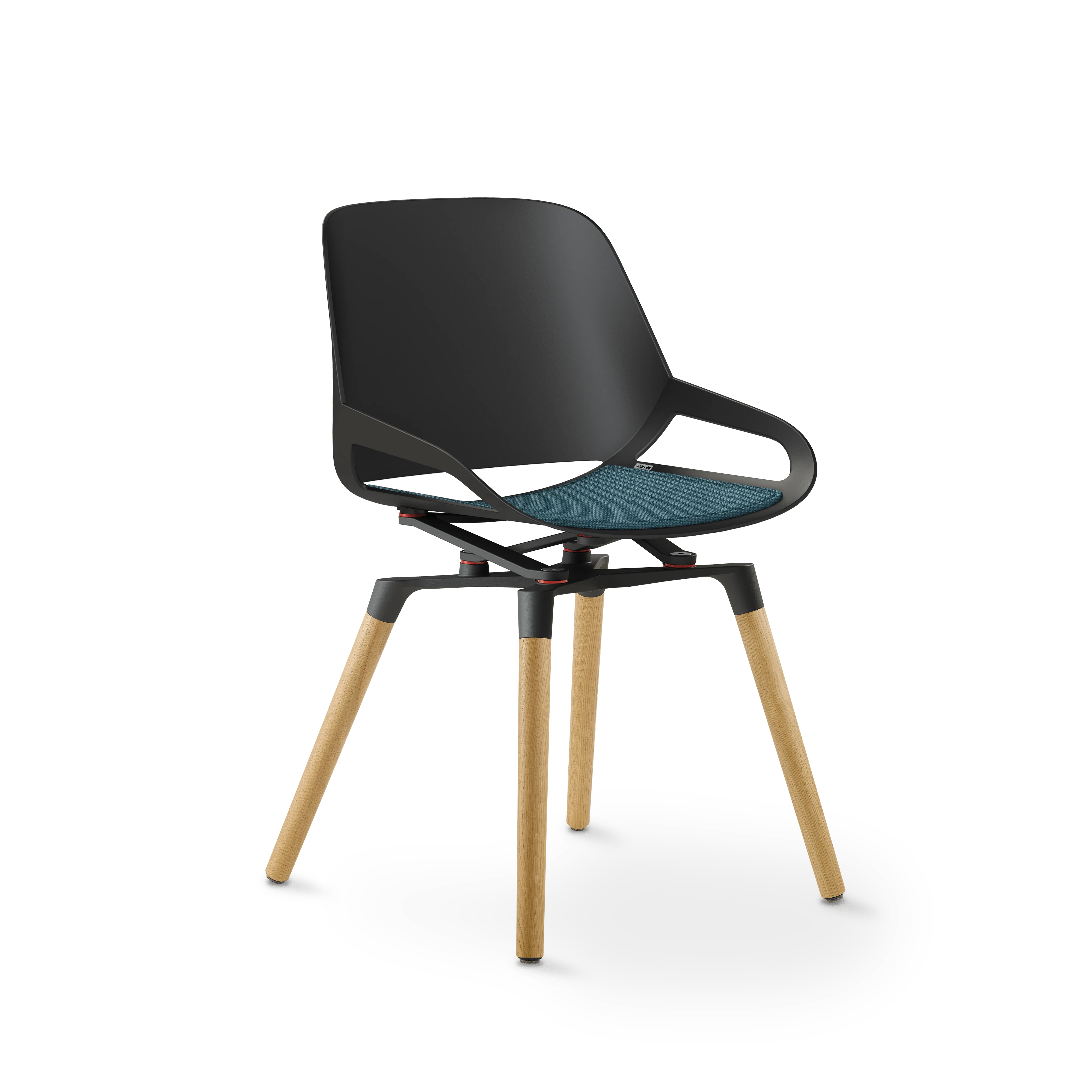 Aeris Numo Holzbeine Eiche natur Sitzschalenfarbe schwarz - Image 15