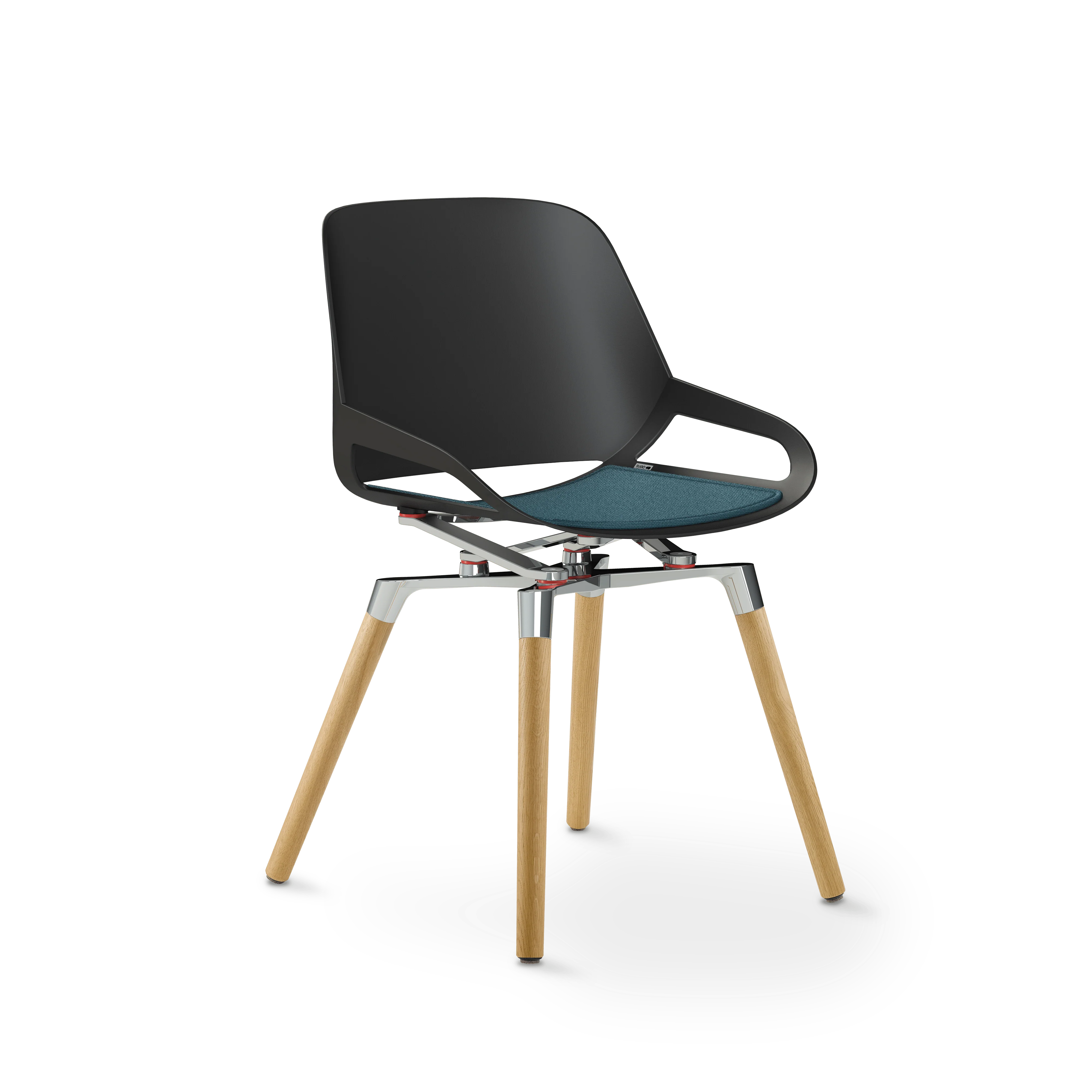Aeris Numo Holzbeine Eiche natur Sitzschalenfarbe schwarz - Image 16