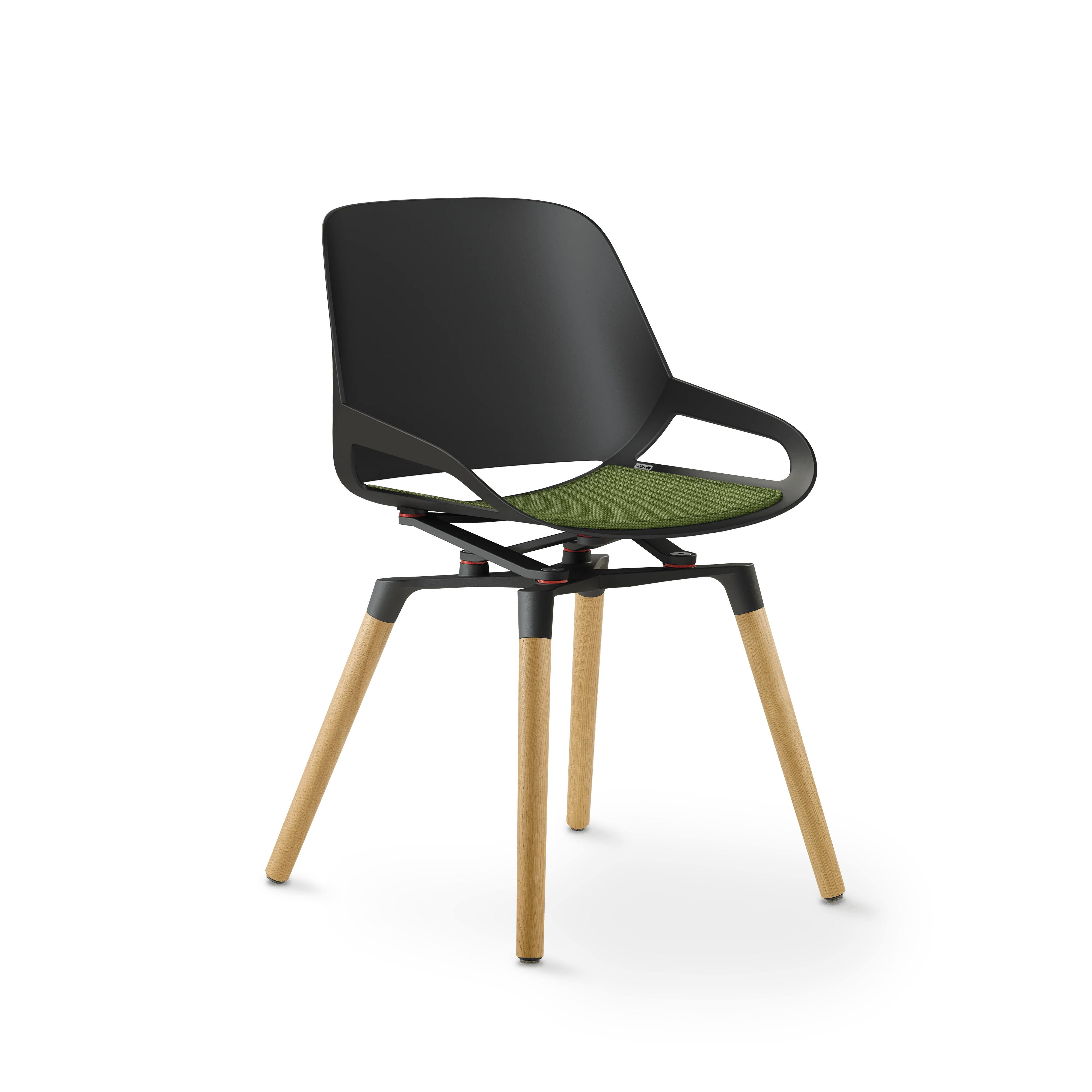 Aeris Numo Holzbeine Eiche natur Sitzschalenfarbe schwarz - Image 17