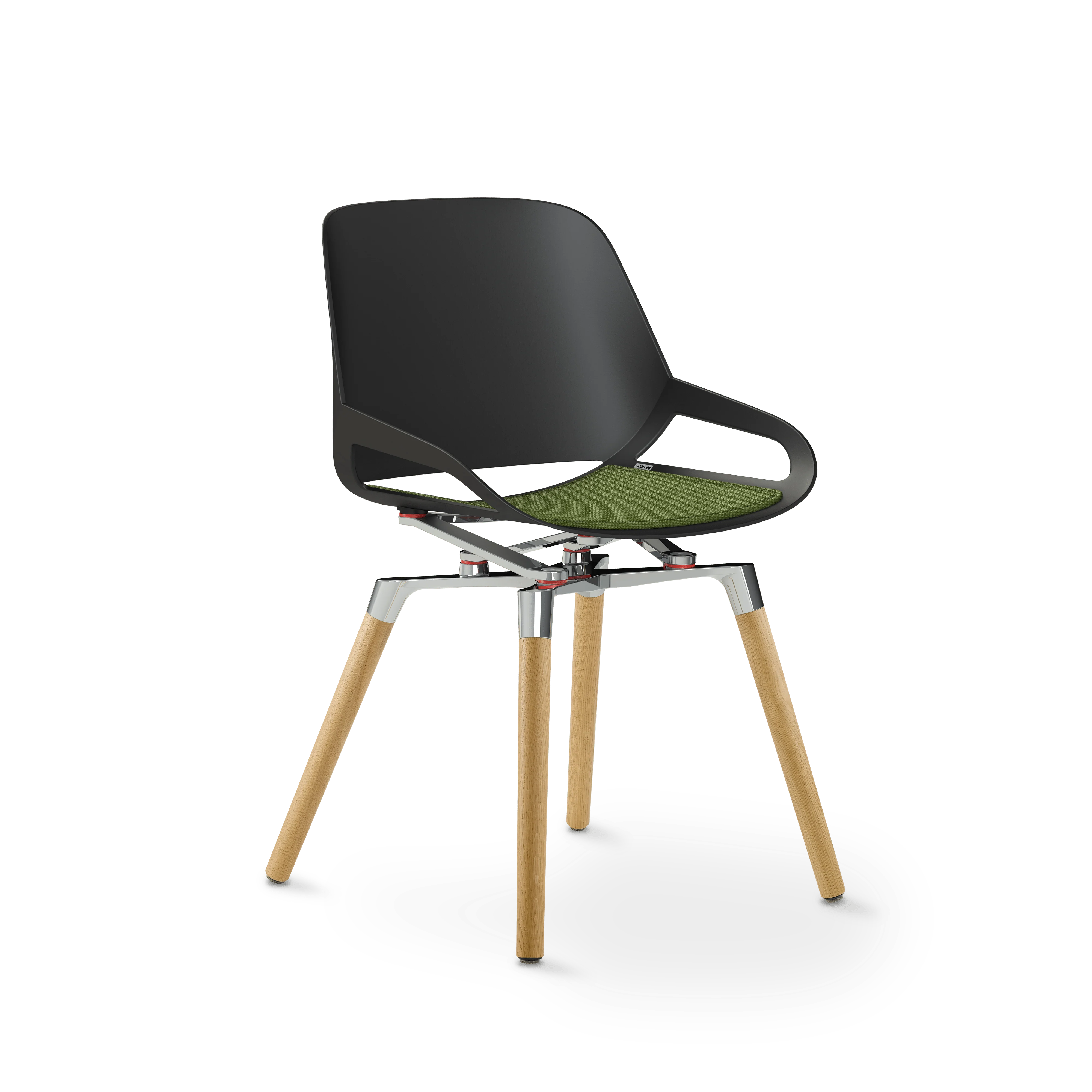 Aeris Numo Holzbeine Eiche natur Sitzschalenfarbe schwarz - Image 18
