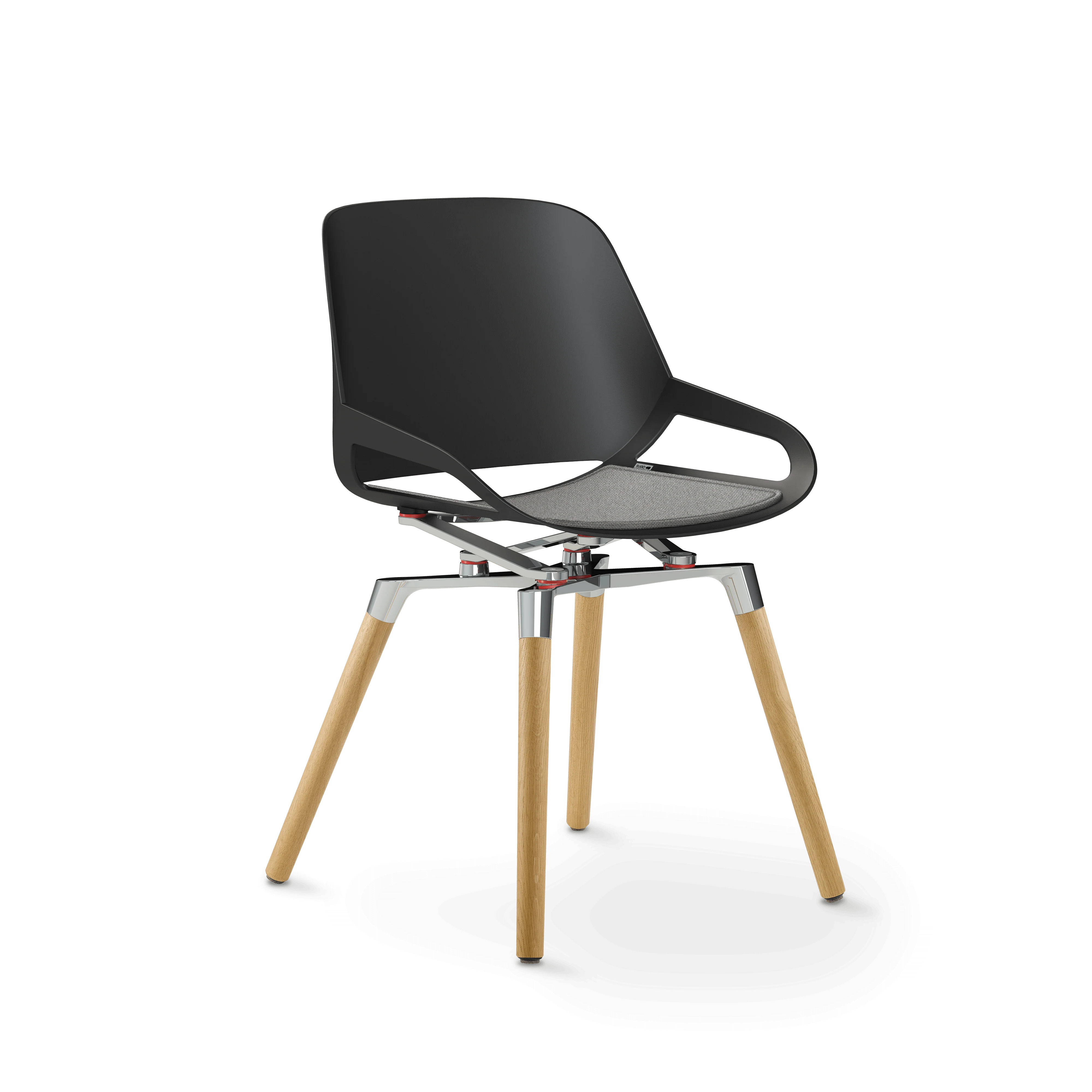 Aeris Numo Holzbeine Eiche natur Sitzschalenfarbe schwarz - Image 4