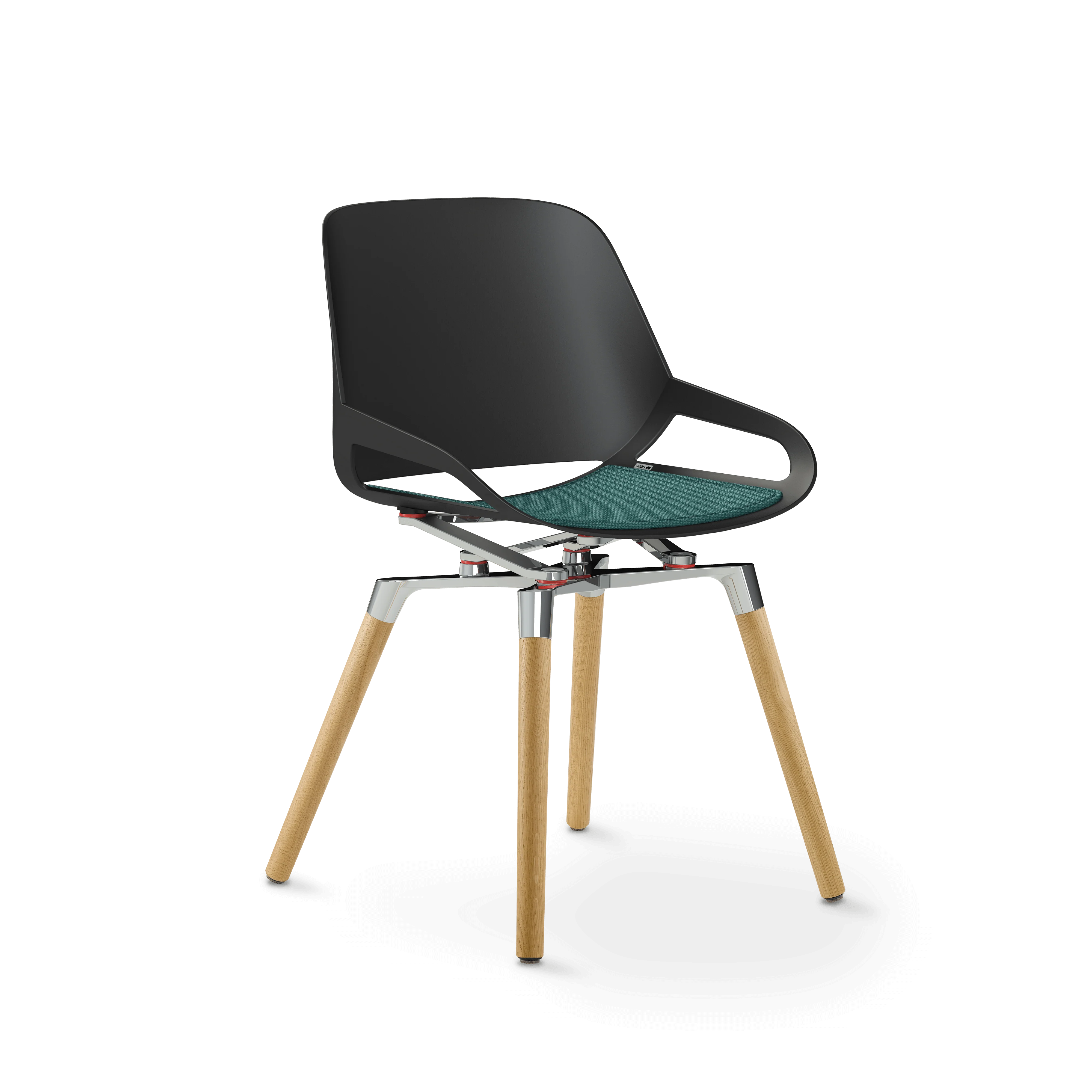 Aeris Numo Holzbeine Eiche natur Sitzschalenfarbe schwarz - Image 5