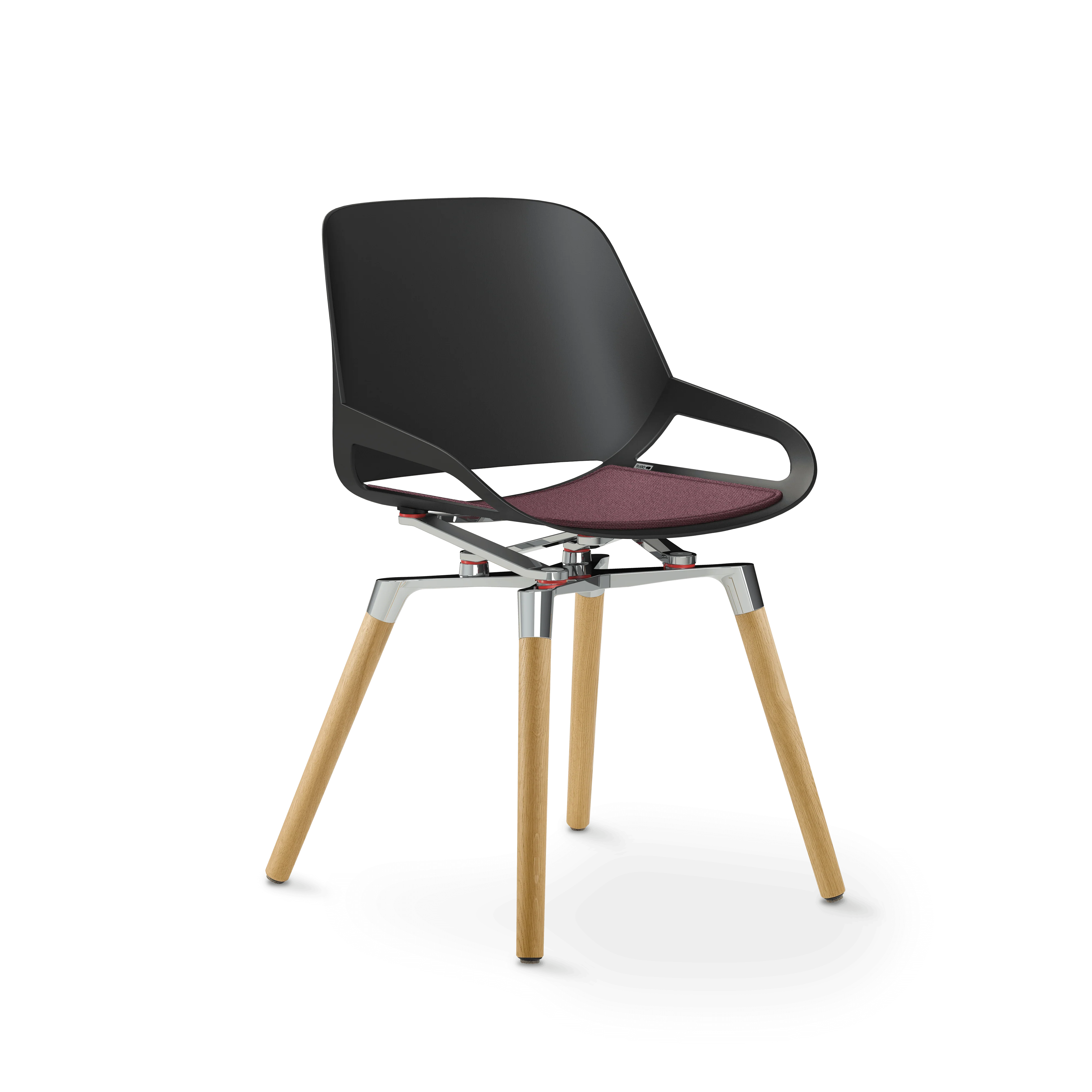 Aeris Numo Holzbeine Eiche natur Sitzschalenfarbe schwarz - Image 6