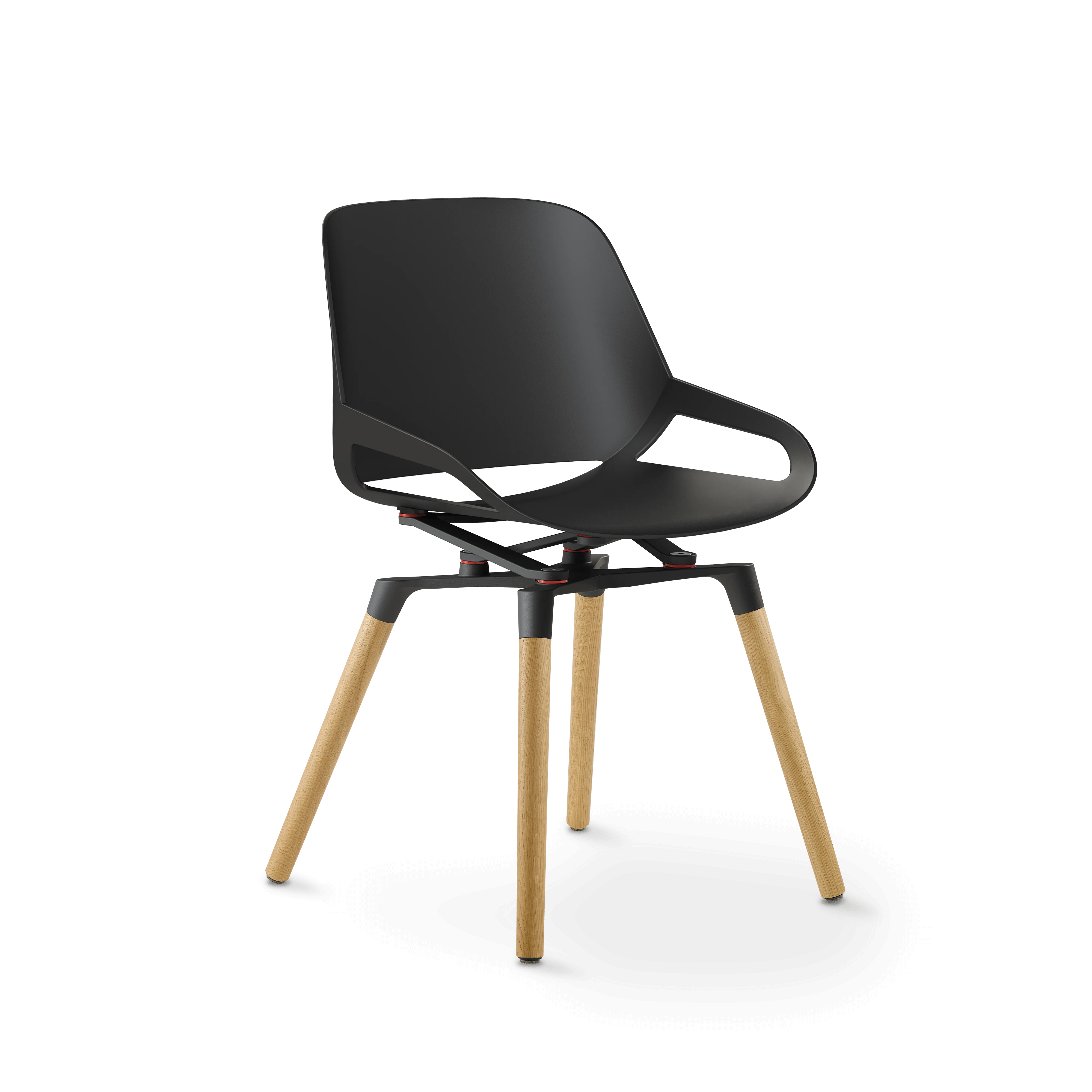 Aeris Numo Holzbeine Eiche natur Sitzschalenfarbe schwarz - Image 7