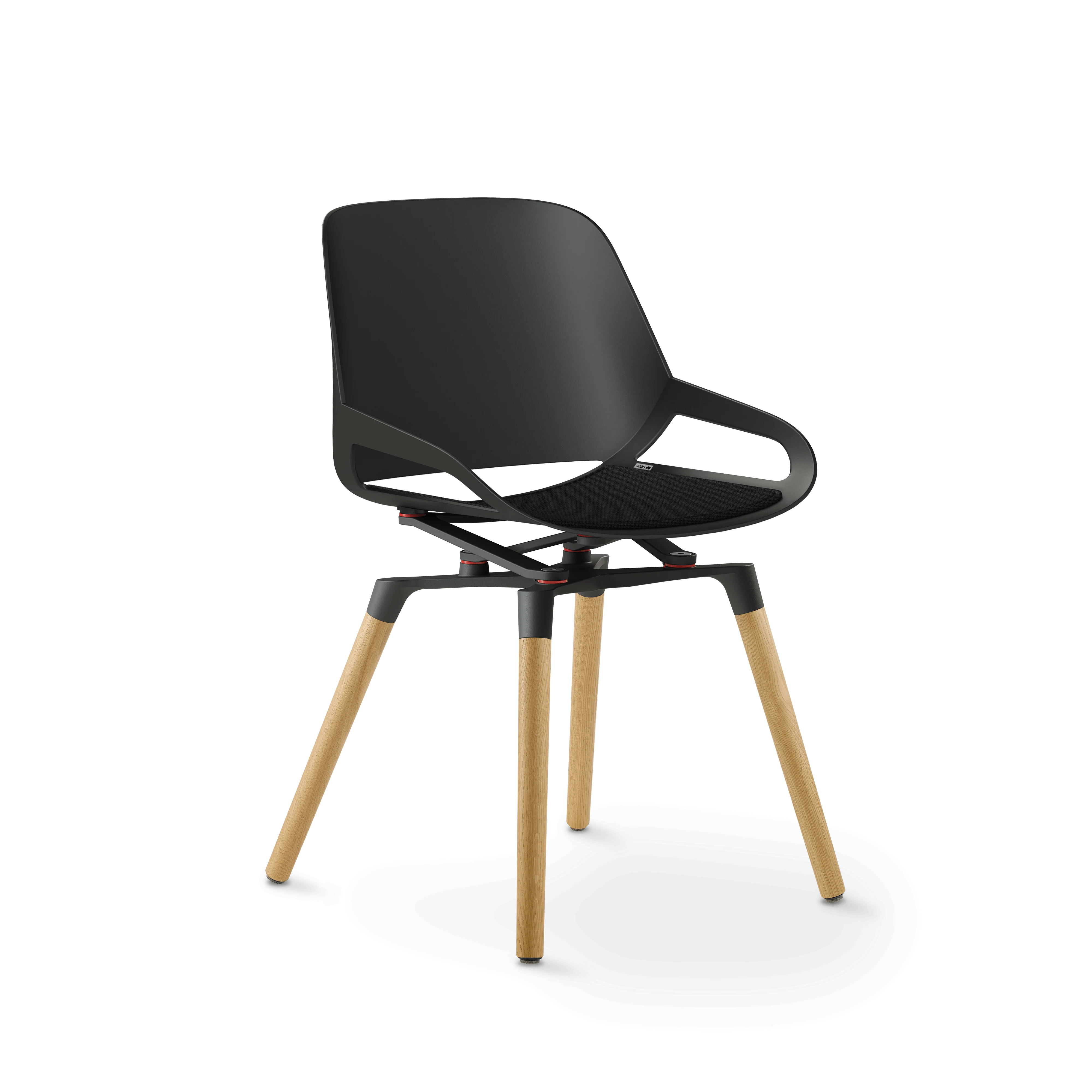 Aeris Numo Holzbeine Eiche natur Sitzschalenfarbe schwarz - Image 8