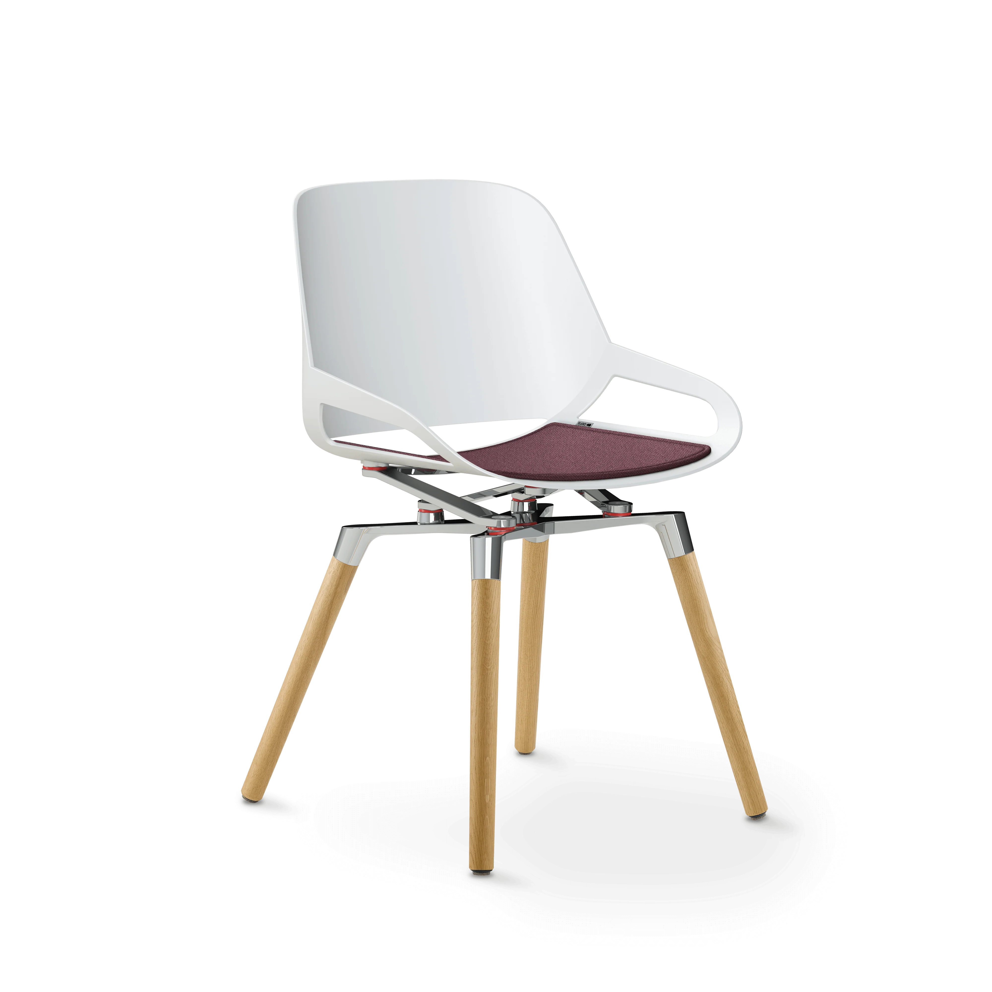 Aeris Numo Holzbeine Eiche natur Sitzschalenfarbe weiß - Image 12