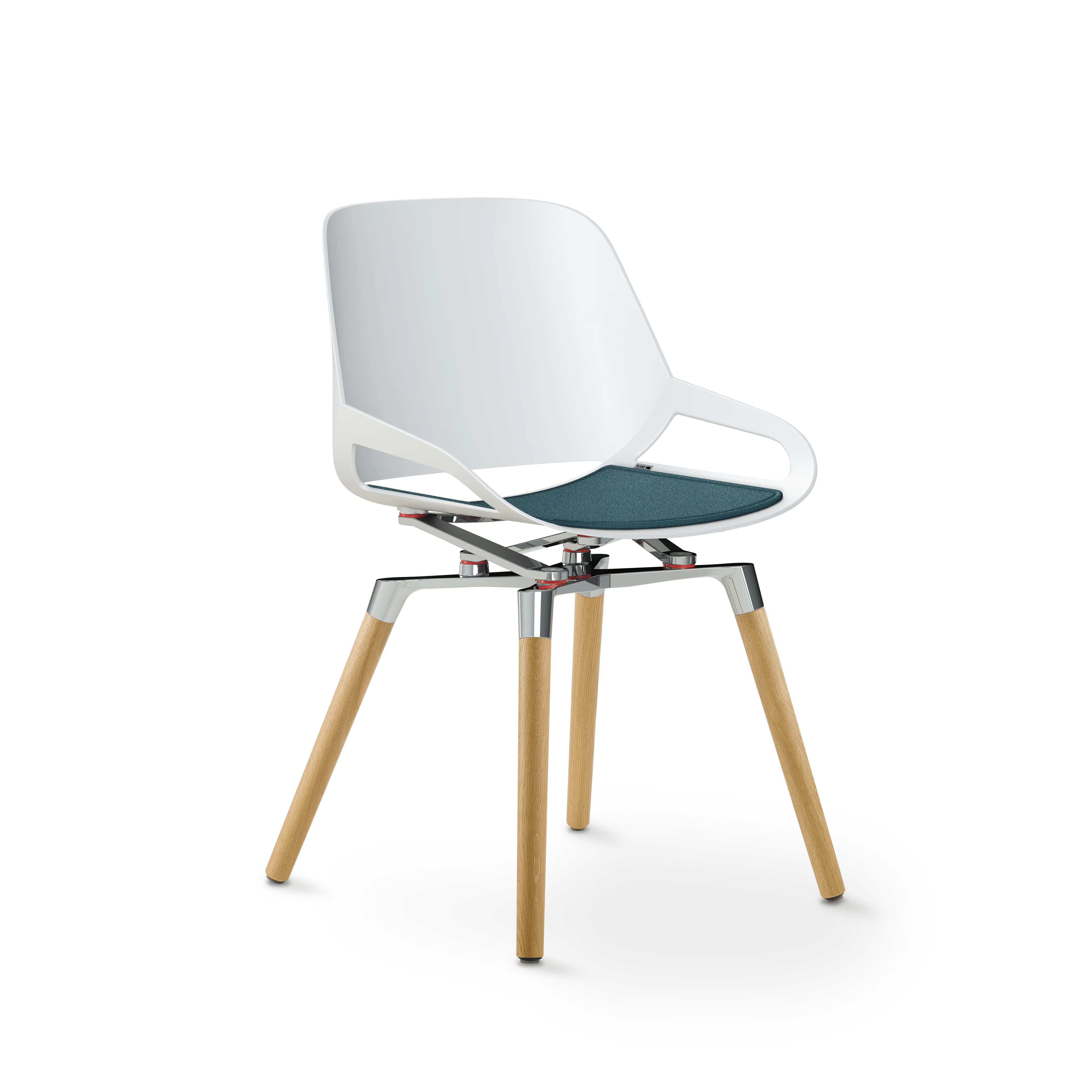 Aeris Numo Holzbeine Eiche natur Sitzschalenfarbe weiß - Image 15