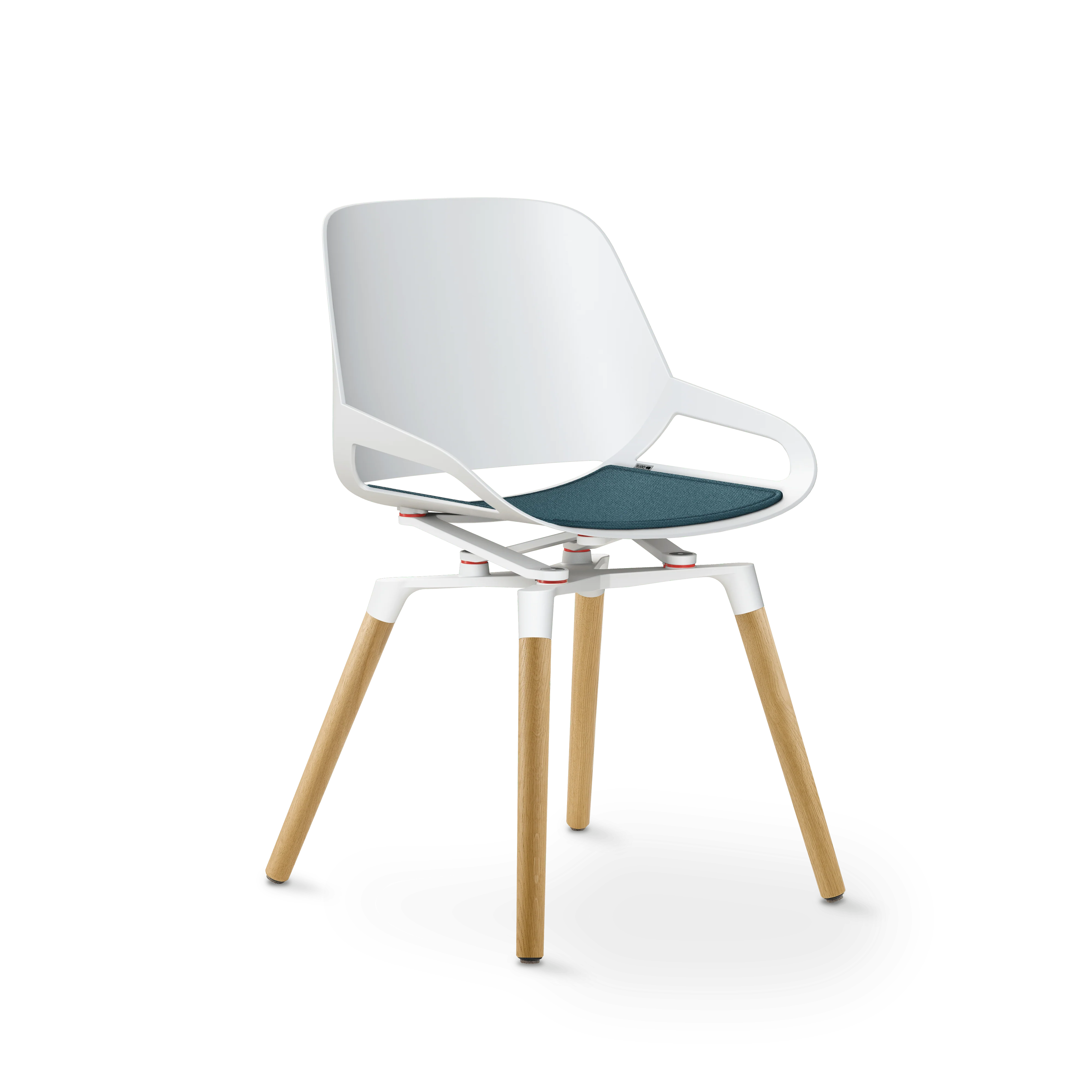 Aeris Numo Holzbeine Eiche natur Sitzschalenfarbe weiß - Image 16