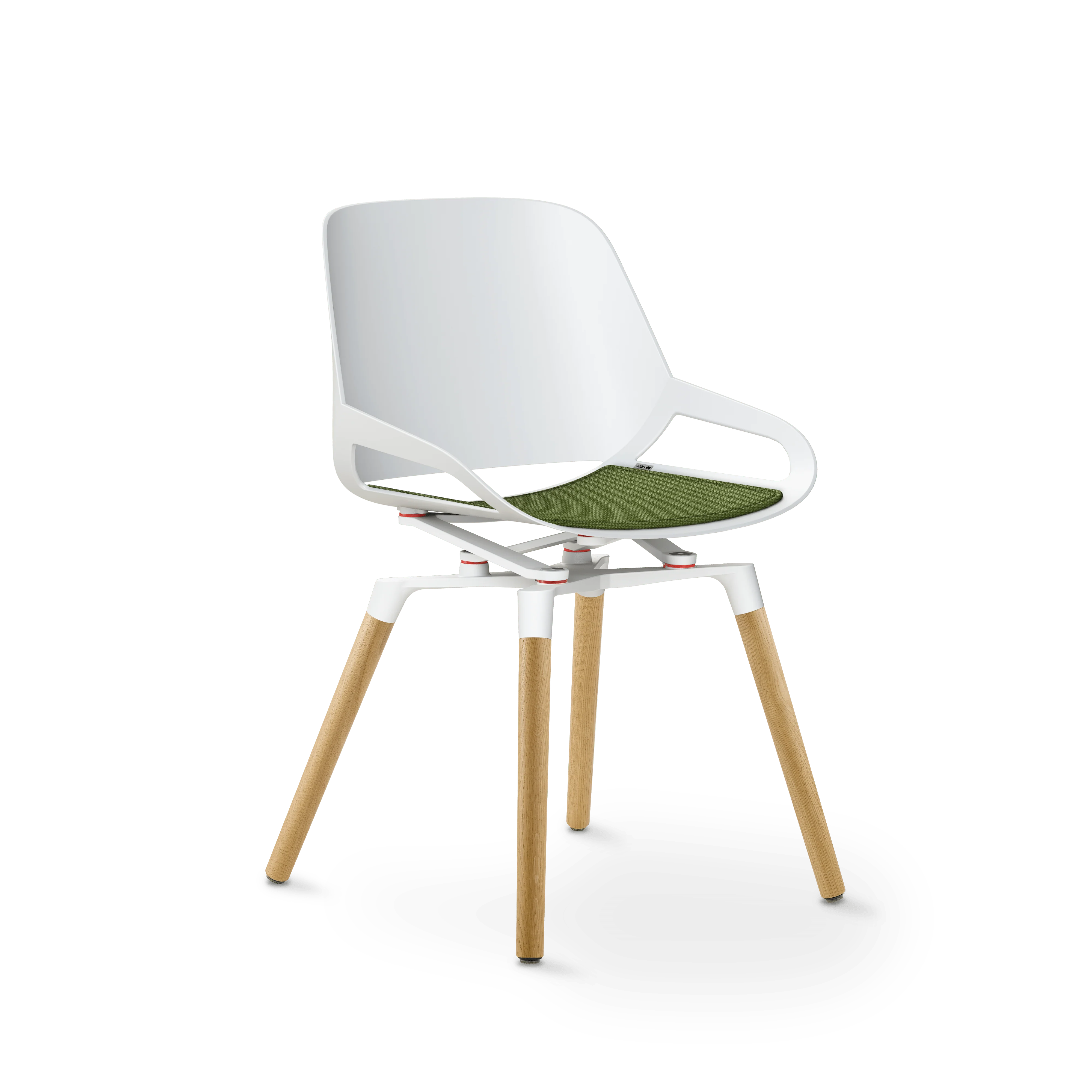 Aeris Numo Holzbeine Eiche natur Sitzschalenfarbe weiß - Image 18