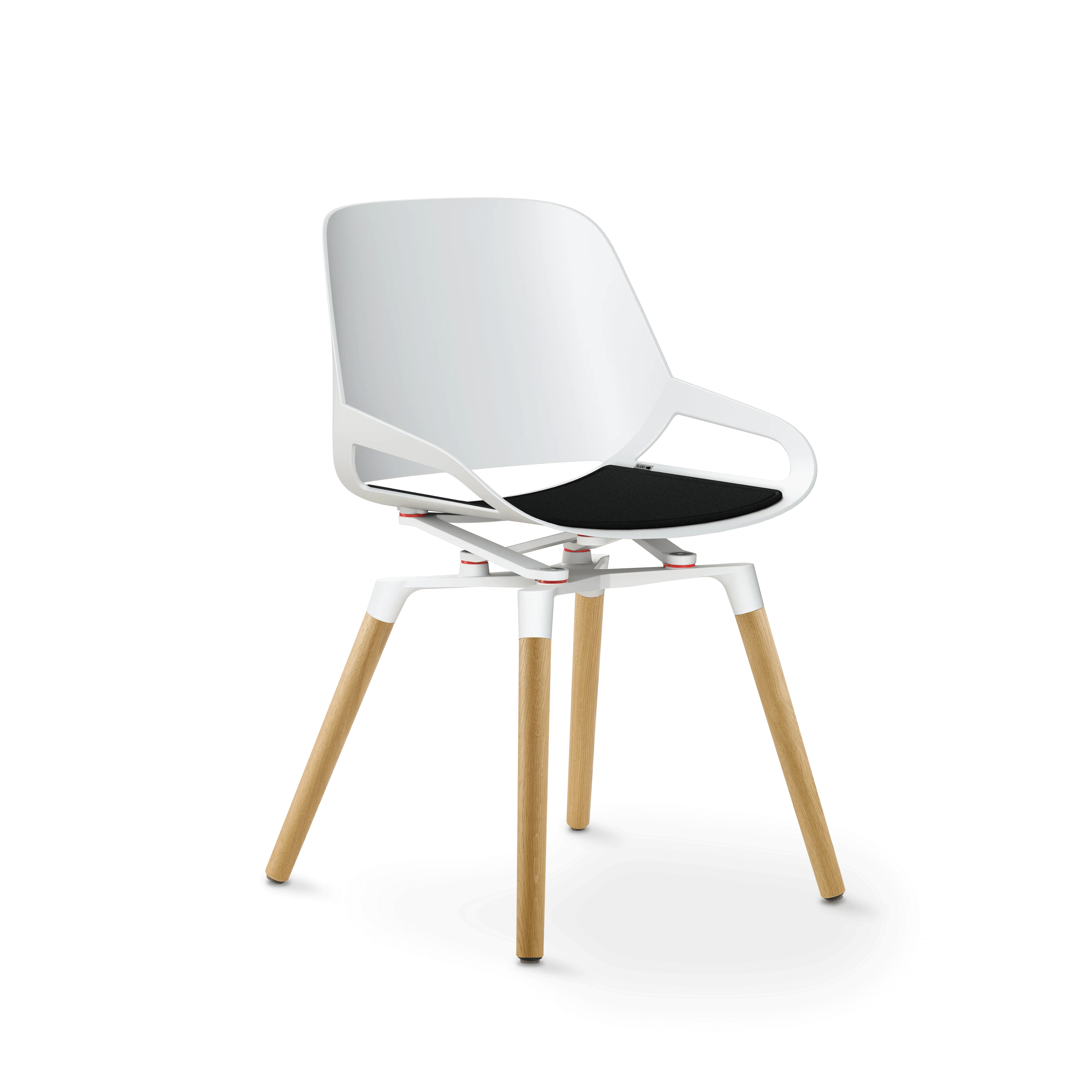 Aeris Numo Holzbeine Eiche natur Sitzschalenfarbe weiß - Image 3