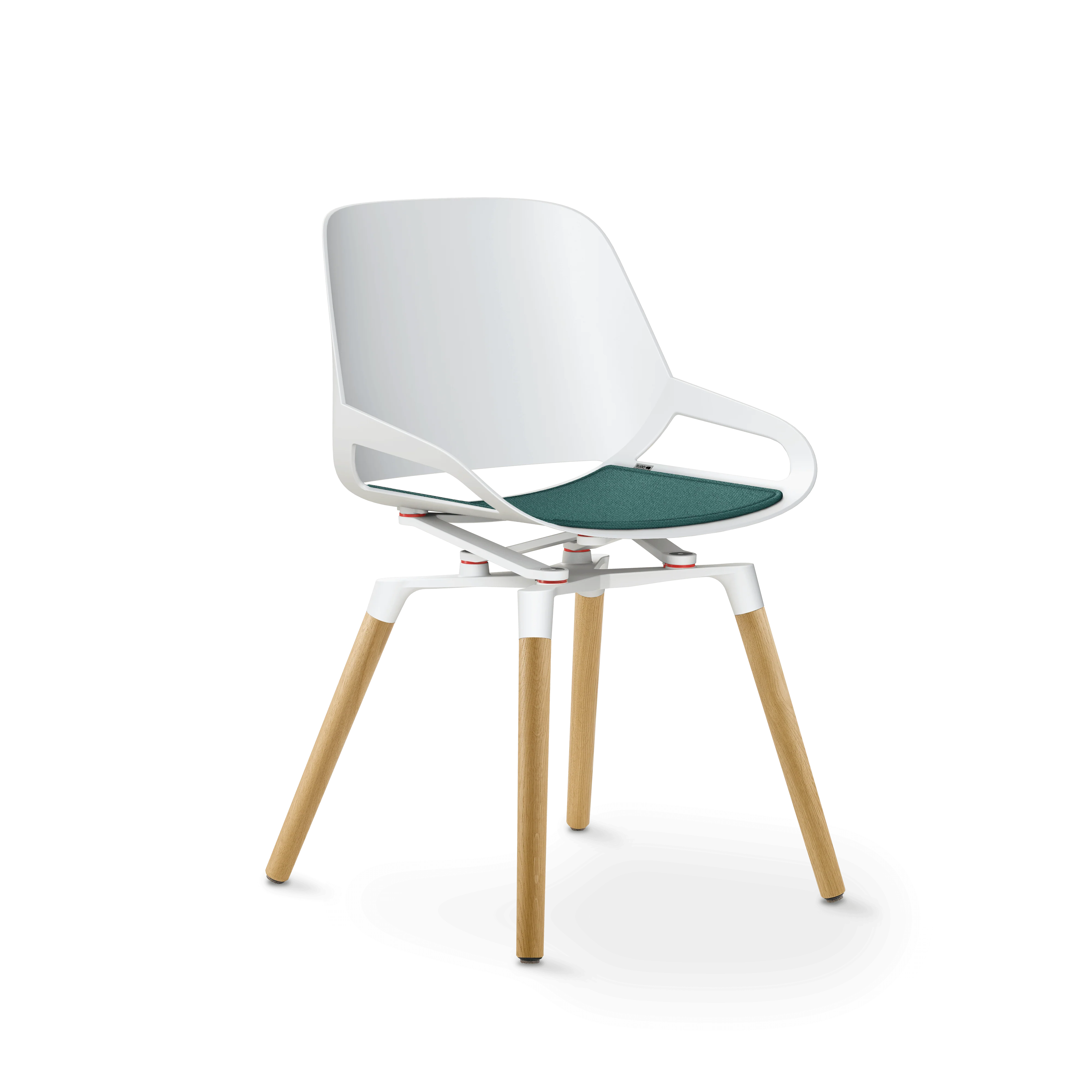 Aeris Numo Holzbeine Eiche natur Sitzschalenfarbe weiß - Image 5