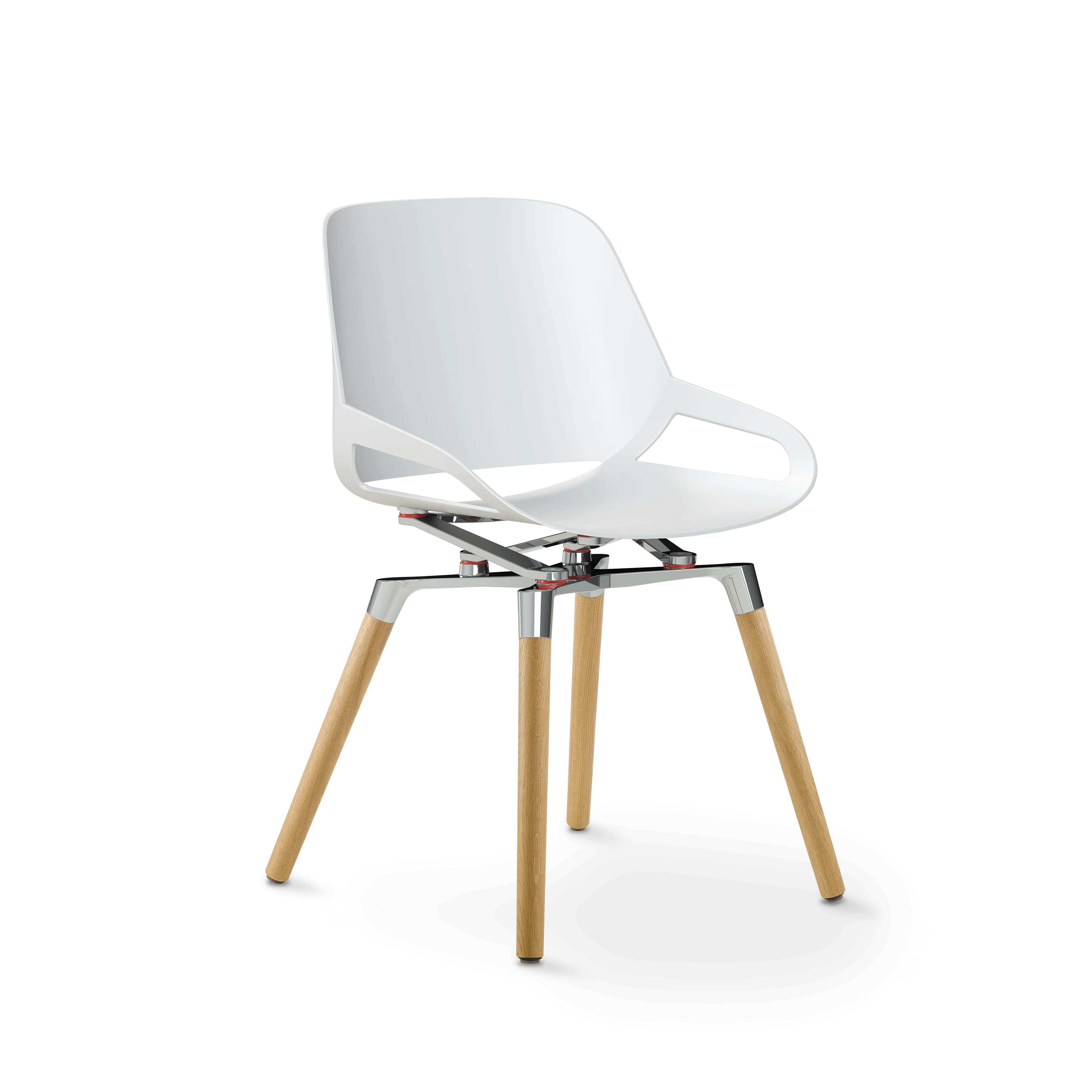 Aeris Numo Holzbeine Eiche natur Sitzschalenfarbe weiß - Image 7