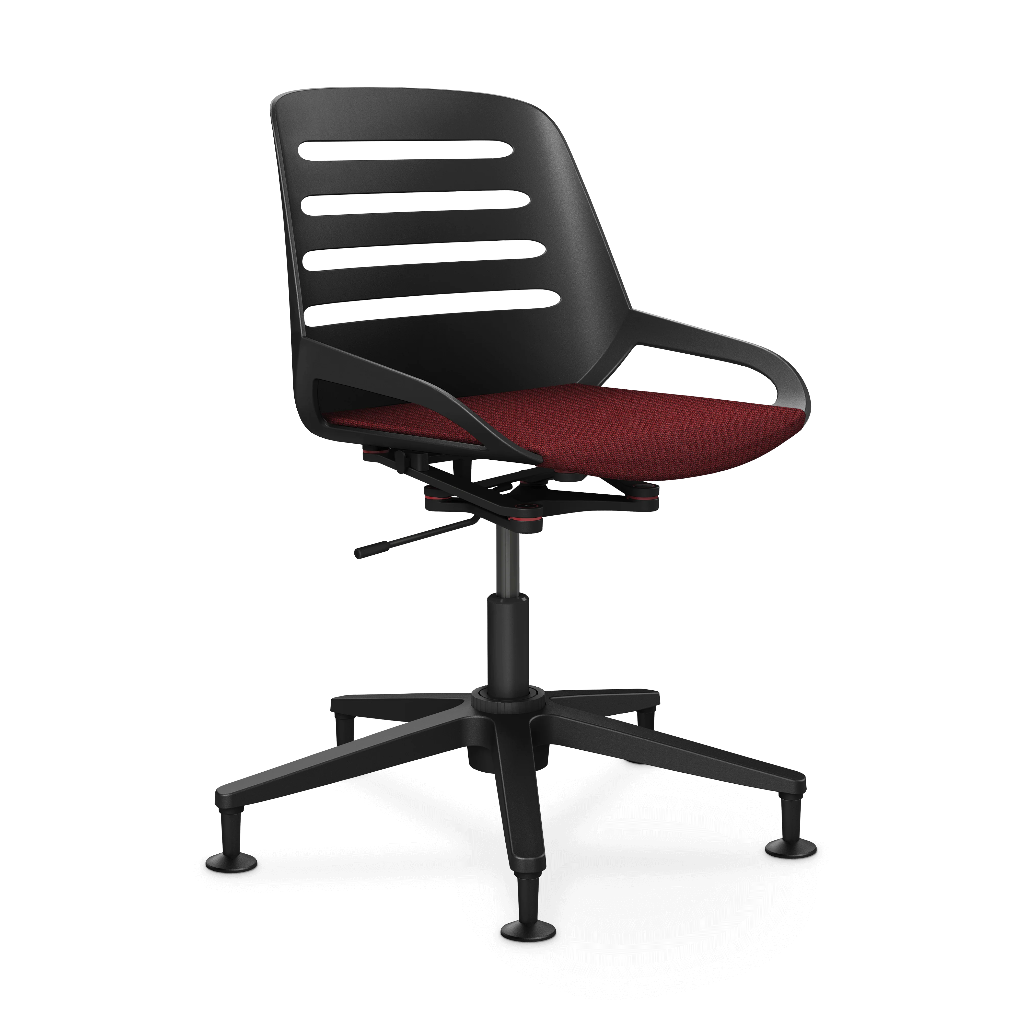 Aeris Numo Task Gestellfarbe schwarz Sitzbezug rot meliert - Image 10