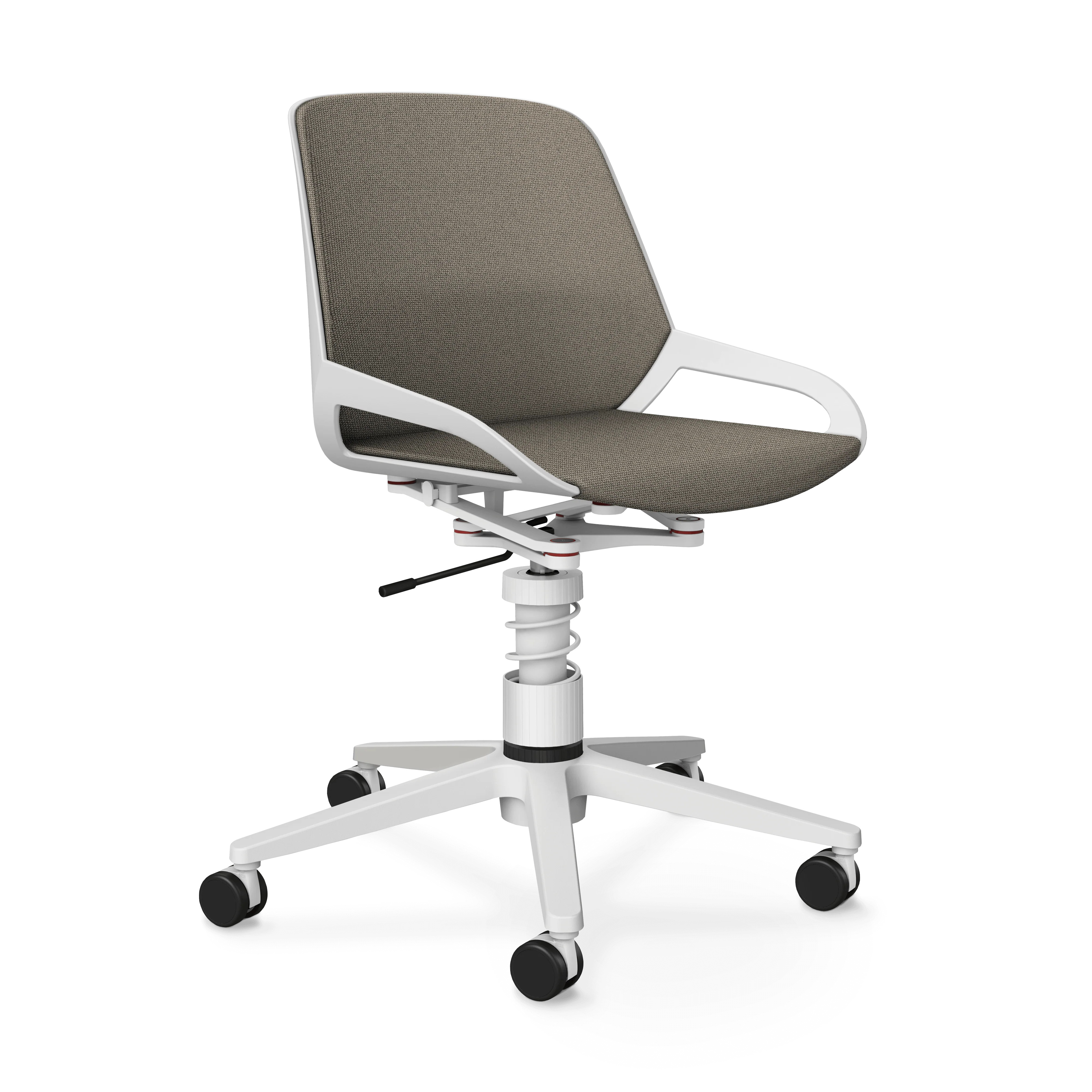 Aeris Numo Task Gestellfarbe weiß Sitzbezug beige meliert - Image 3