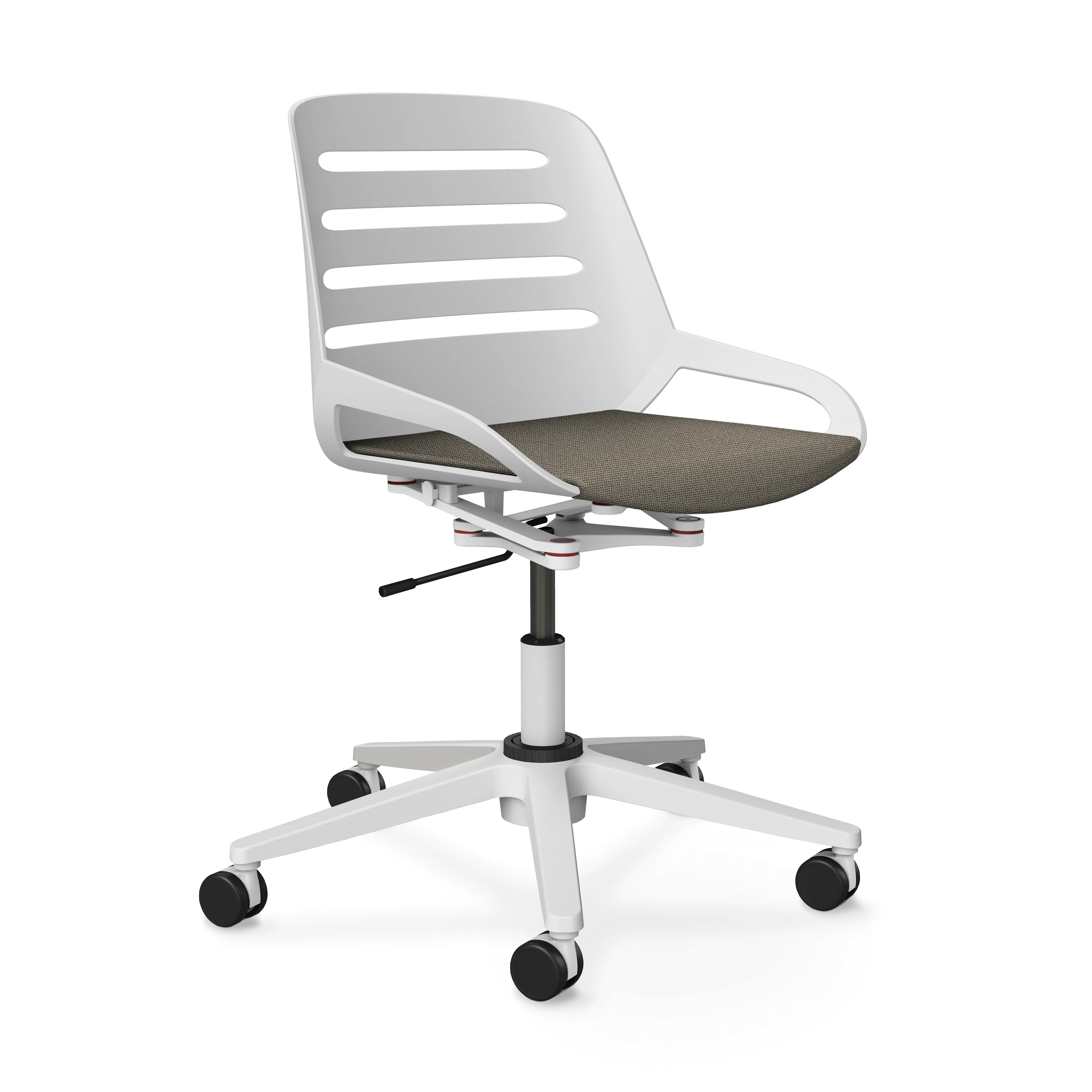Aeris Numo Task Gestellfarbe weiß Sitzbezug beige meliert - Image 4