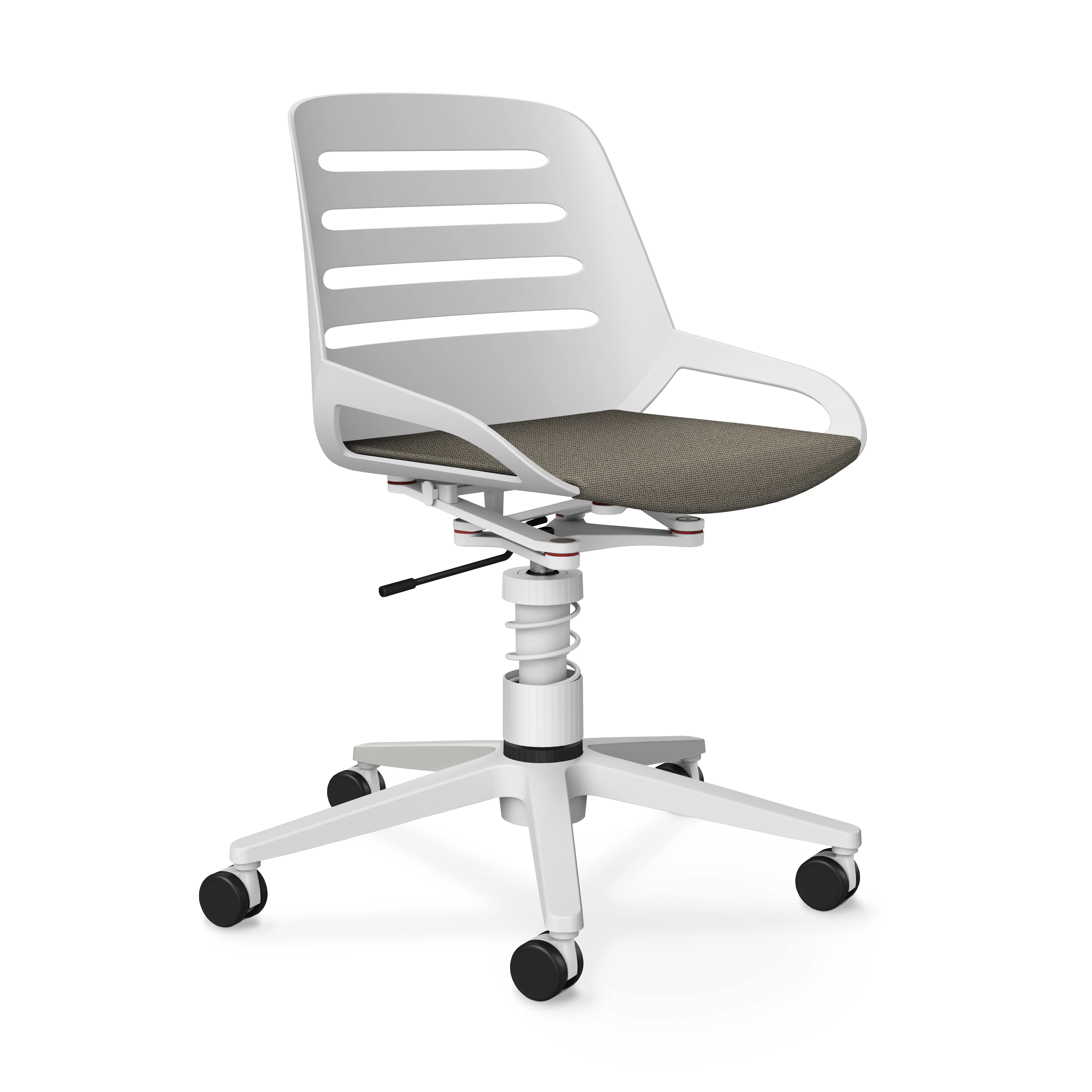 Aeris Numo Task Gestellfarbe weiß Sitzbezug beige meliert - Image 5