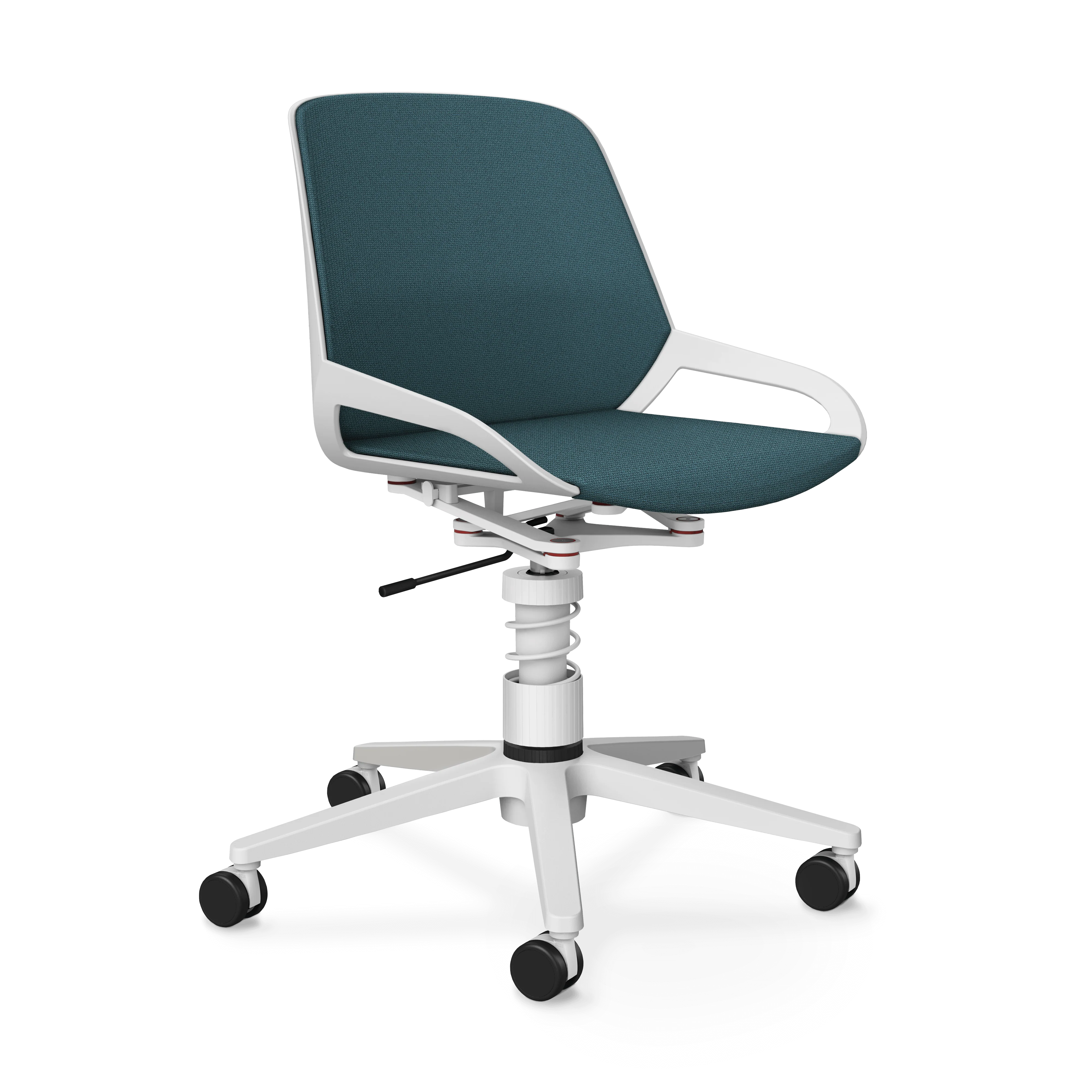 Aeris Numo Task Gestellfarbe weiß Sitzbezug blau meliert - Image 3