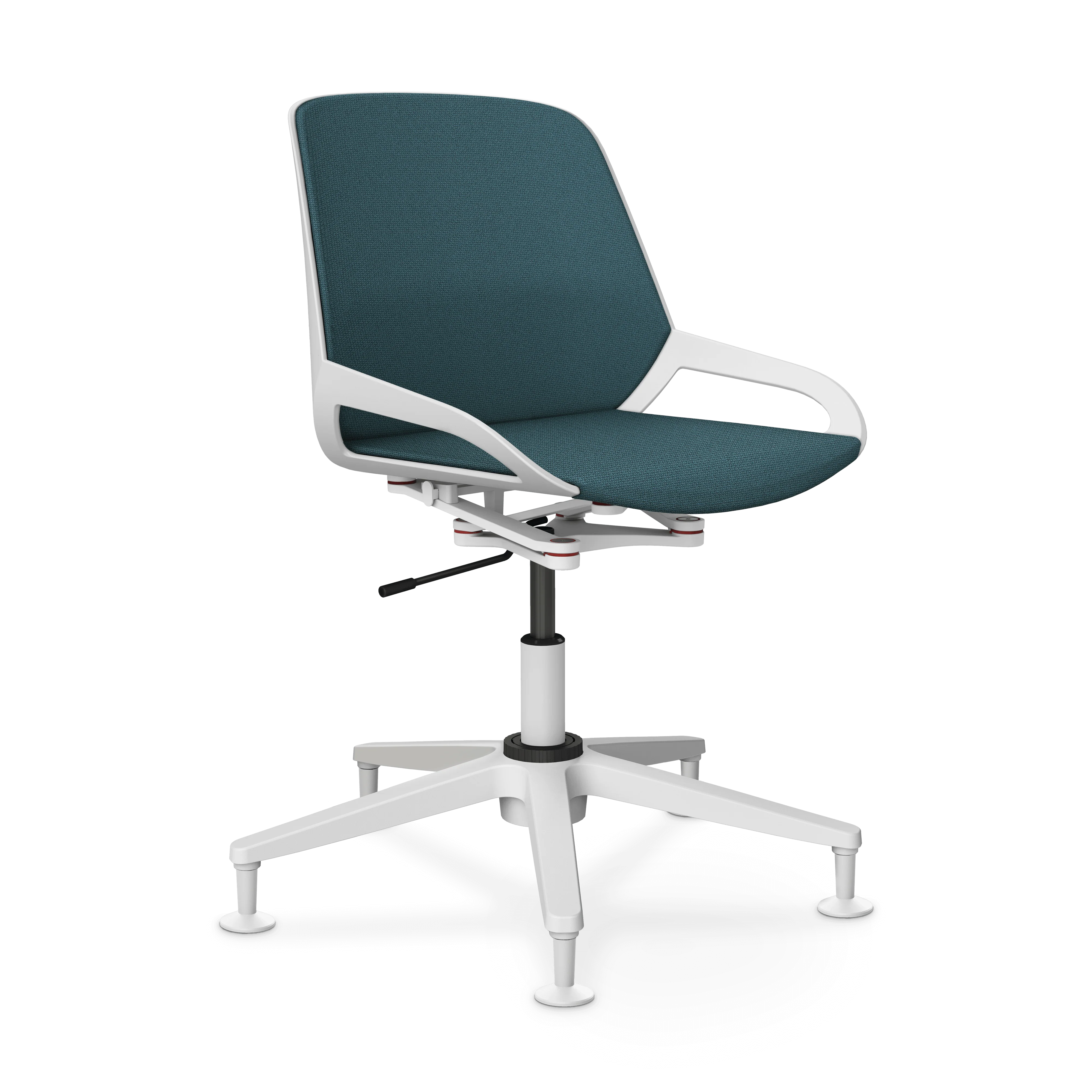 Aeris Numo Task Gestellfarbe weiß Sitzbezug blau meliert - Image 7