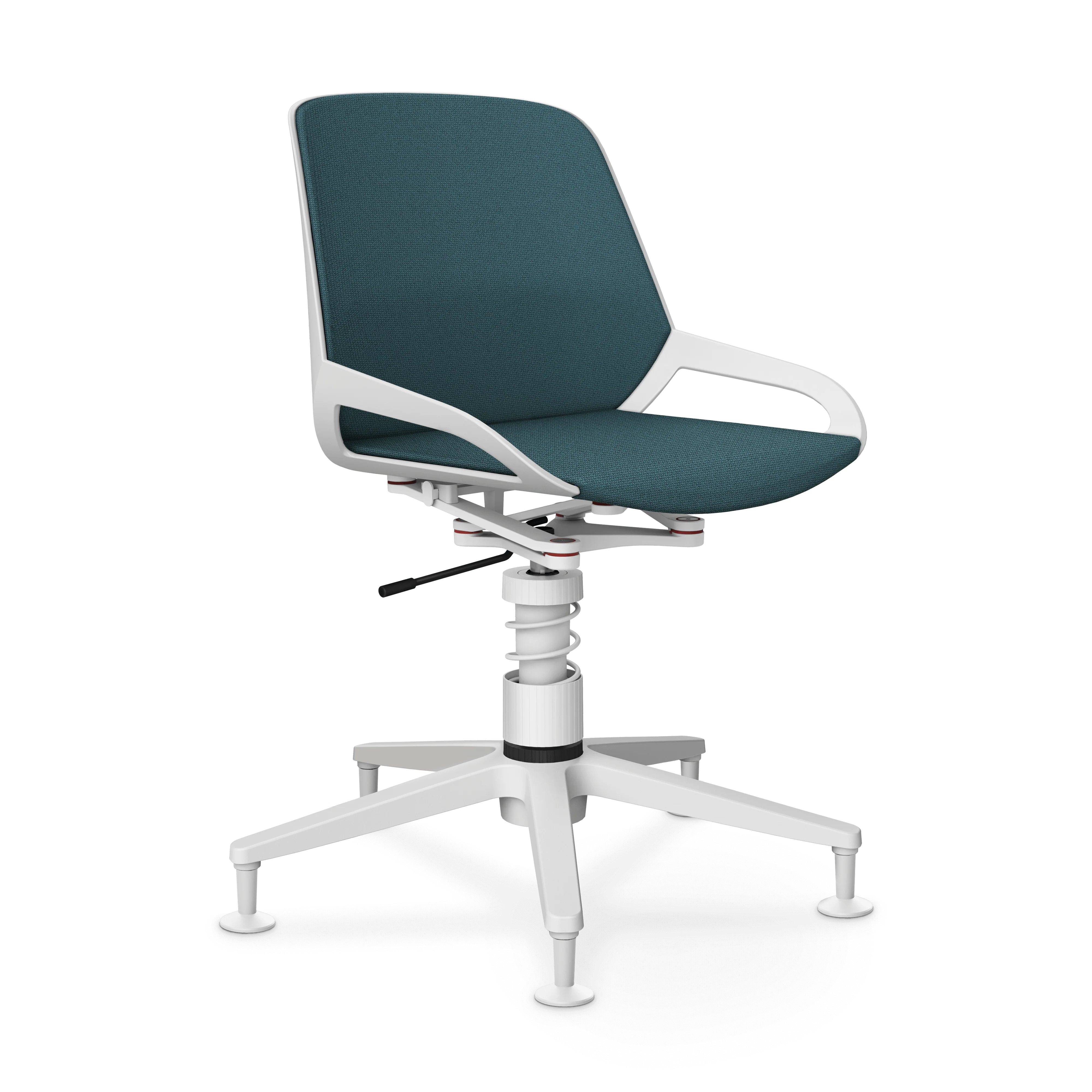 Aeris Numo Task Gestellfarbe weiß Sitzbezug blau meliert - Image 9