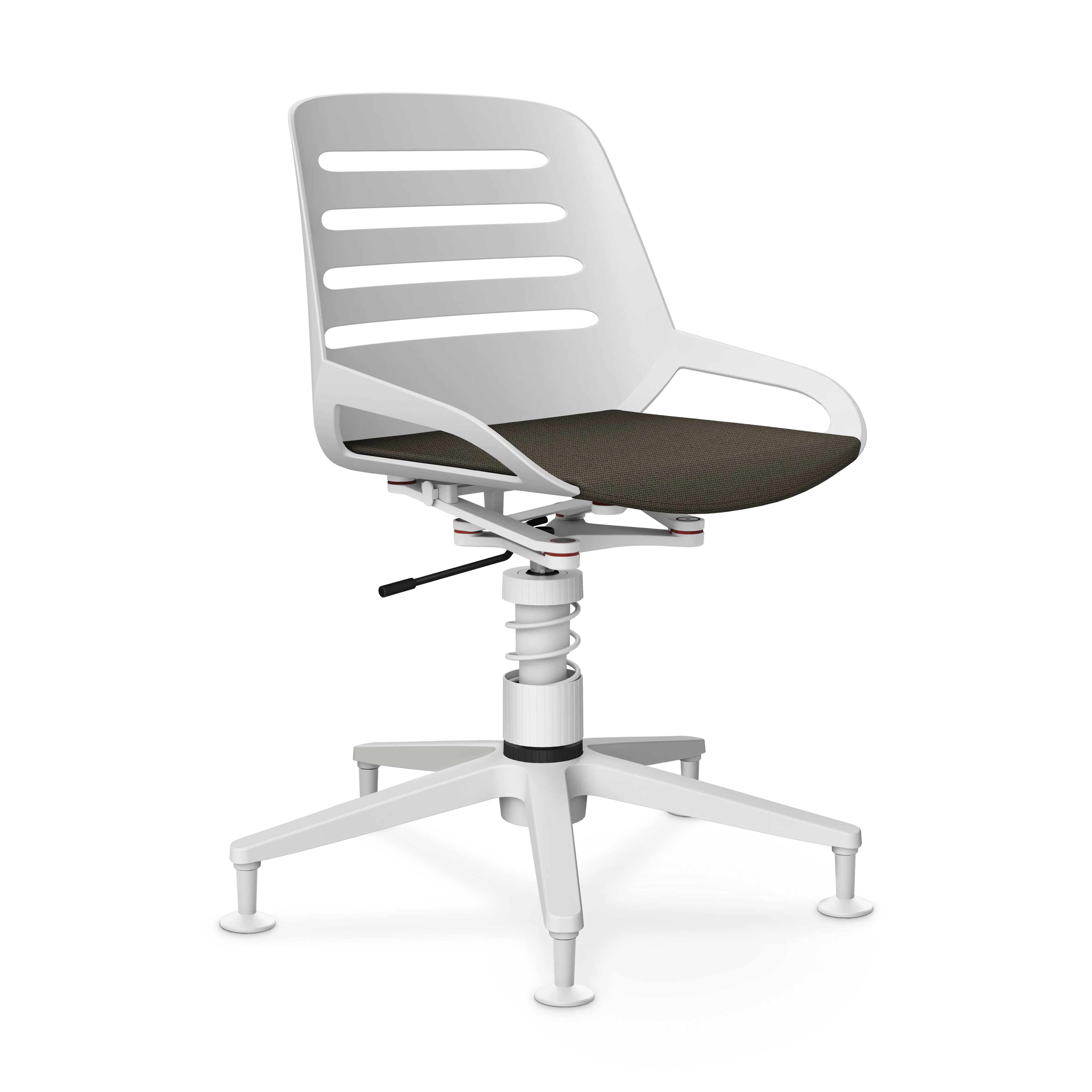 Aeris Numo Task Gestellfarbe weiß Sitzbezug braun meliert - Image 12