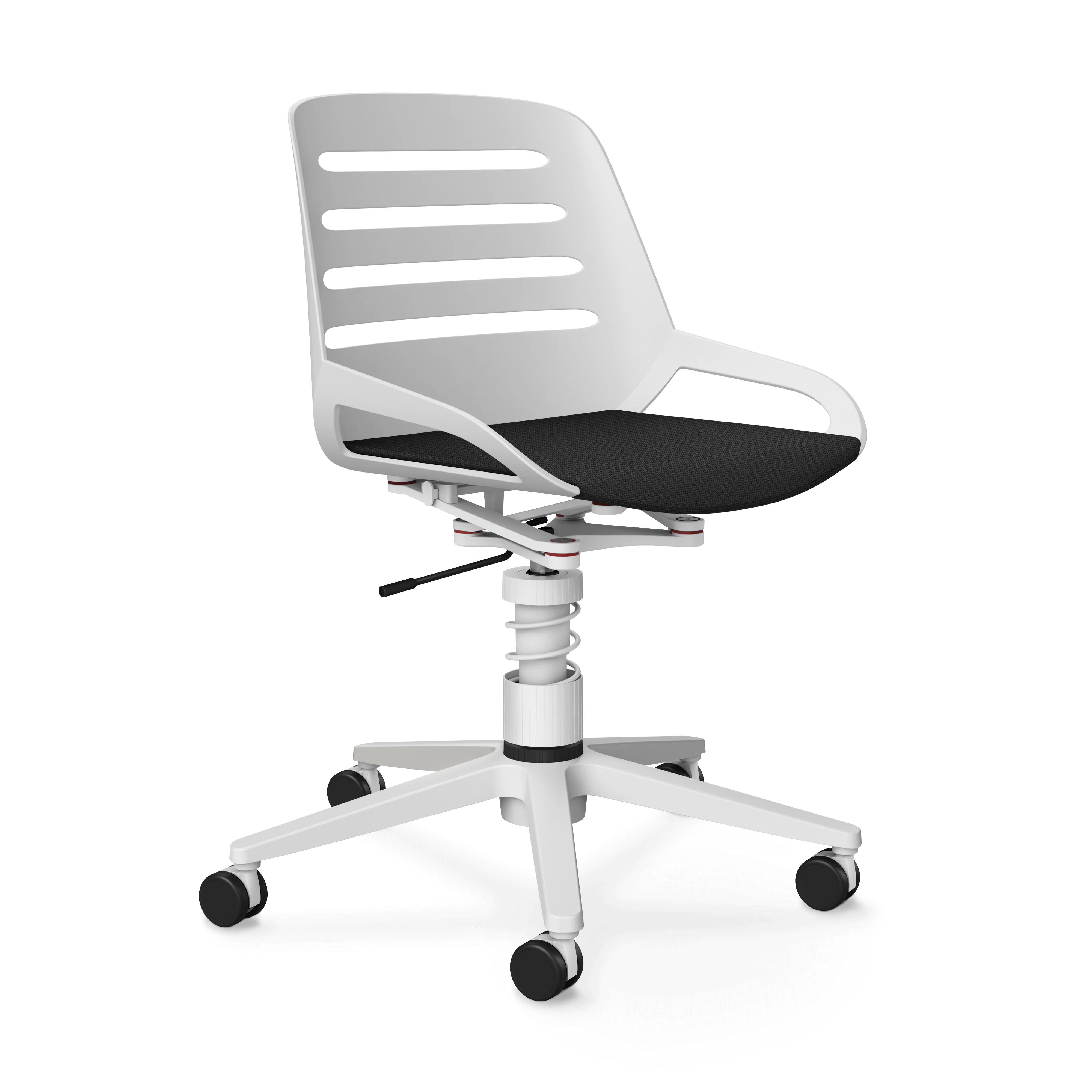 Aeris Numo Task Gestellfarbe weiß Sitzbezug dunkelgrau meliert - Image 5