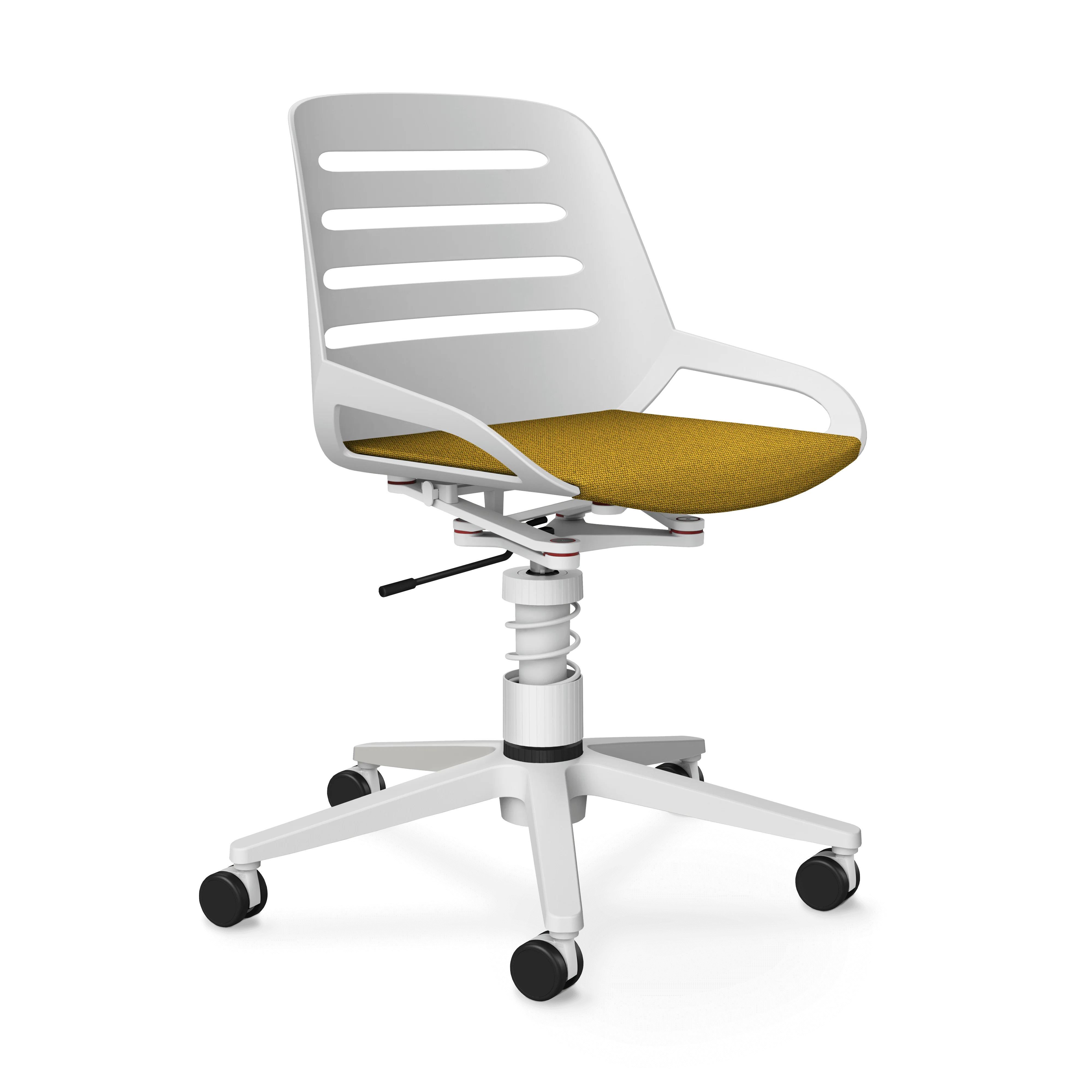 Aeris Numo Task Gestellfarbe weiß Sitzbezug gelb meliert - Image 5