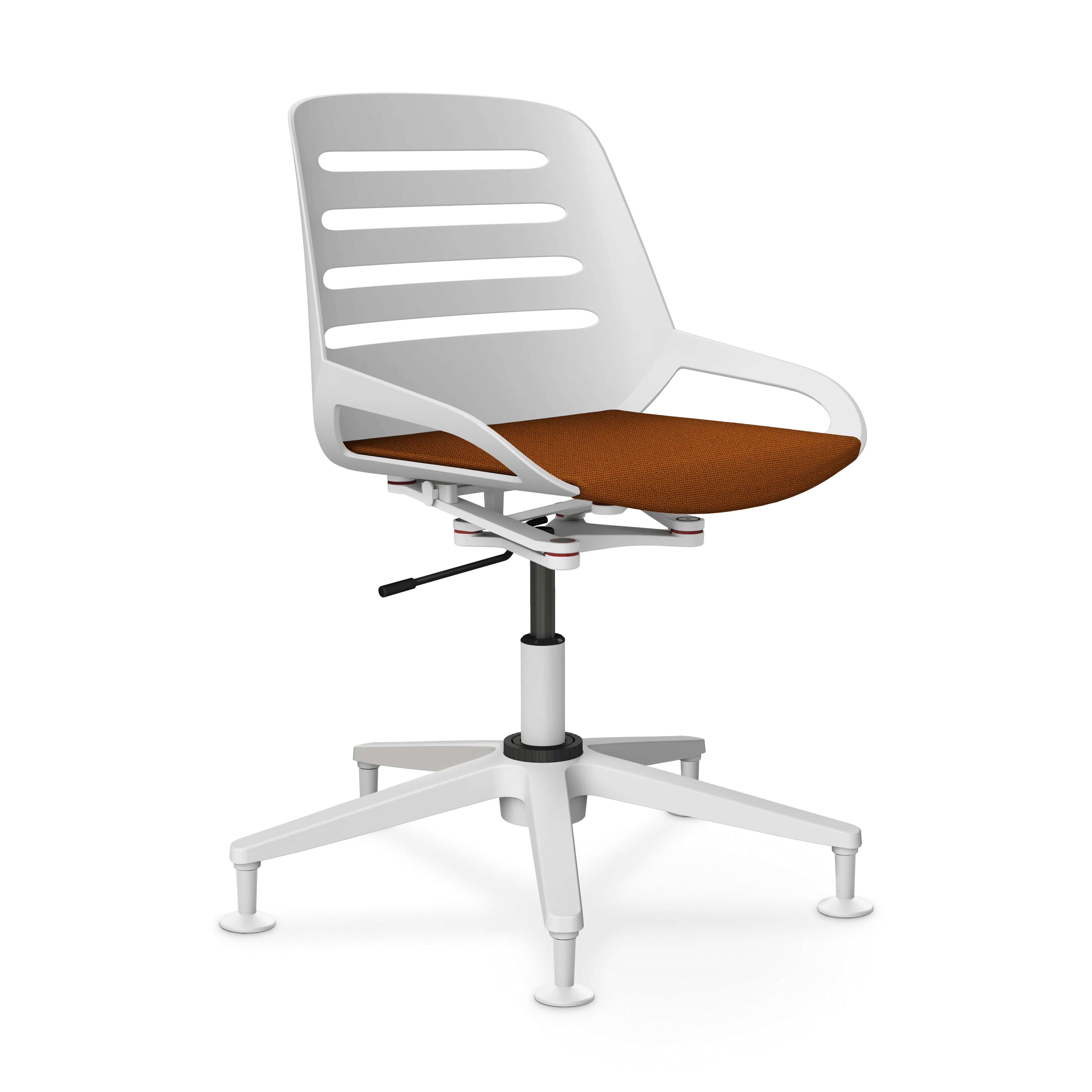 Aeris Numo Task Gestellfarbe weiß Sitzbezug gelb-orange meliert - Image 10