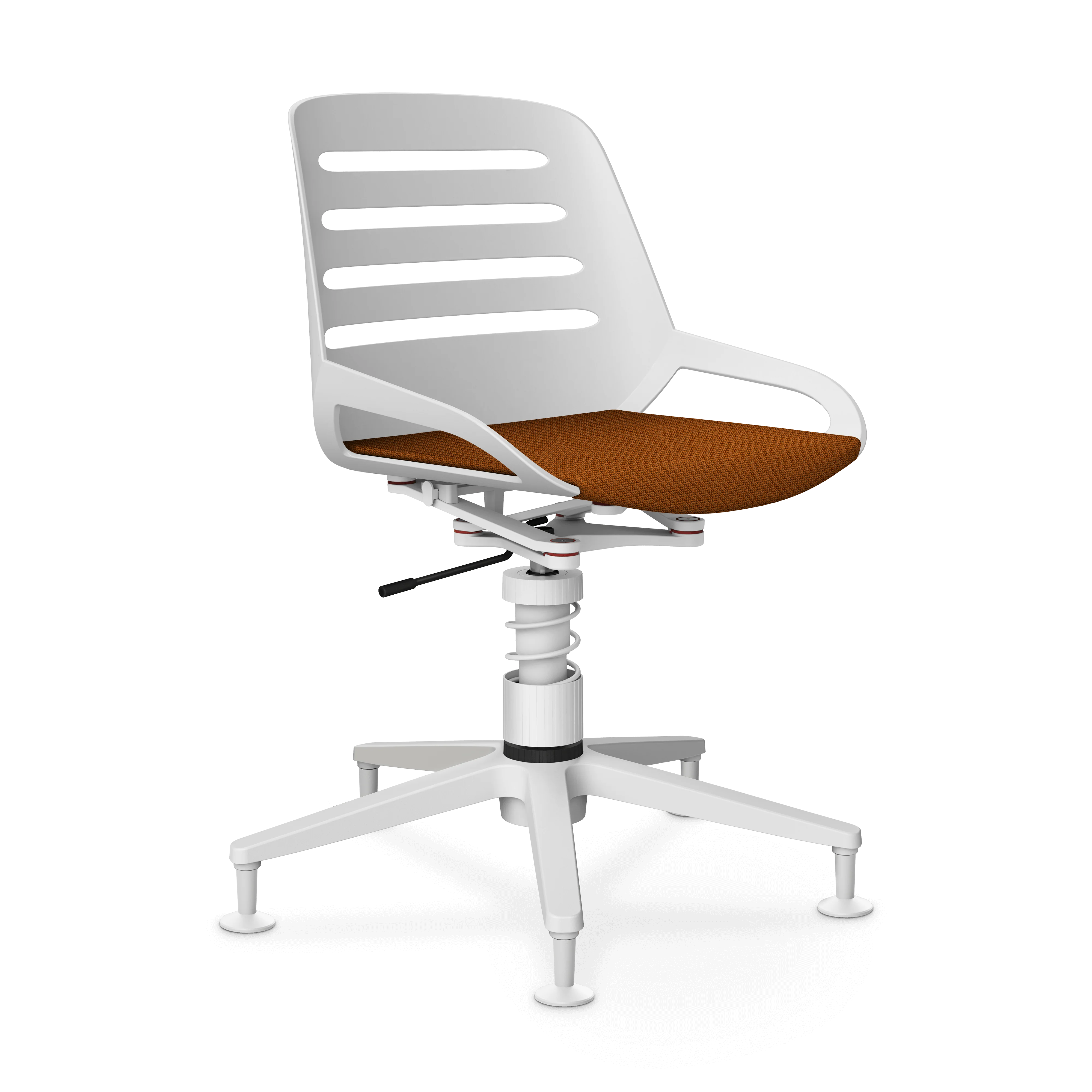 Aeris Numo Task Gestellfarbe weiß Sitzbezug gelb-orange meliert - Image 11