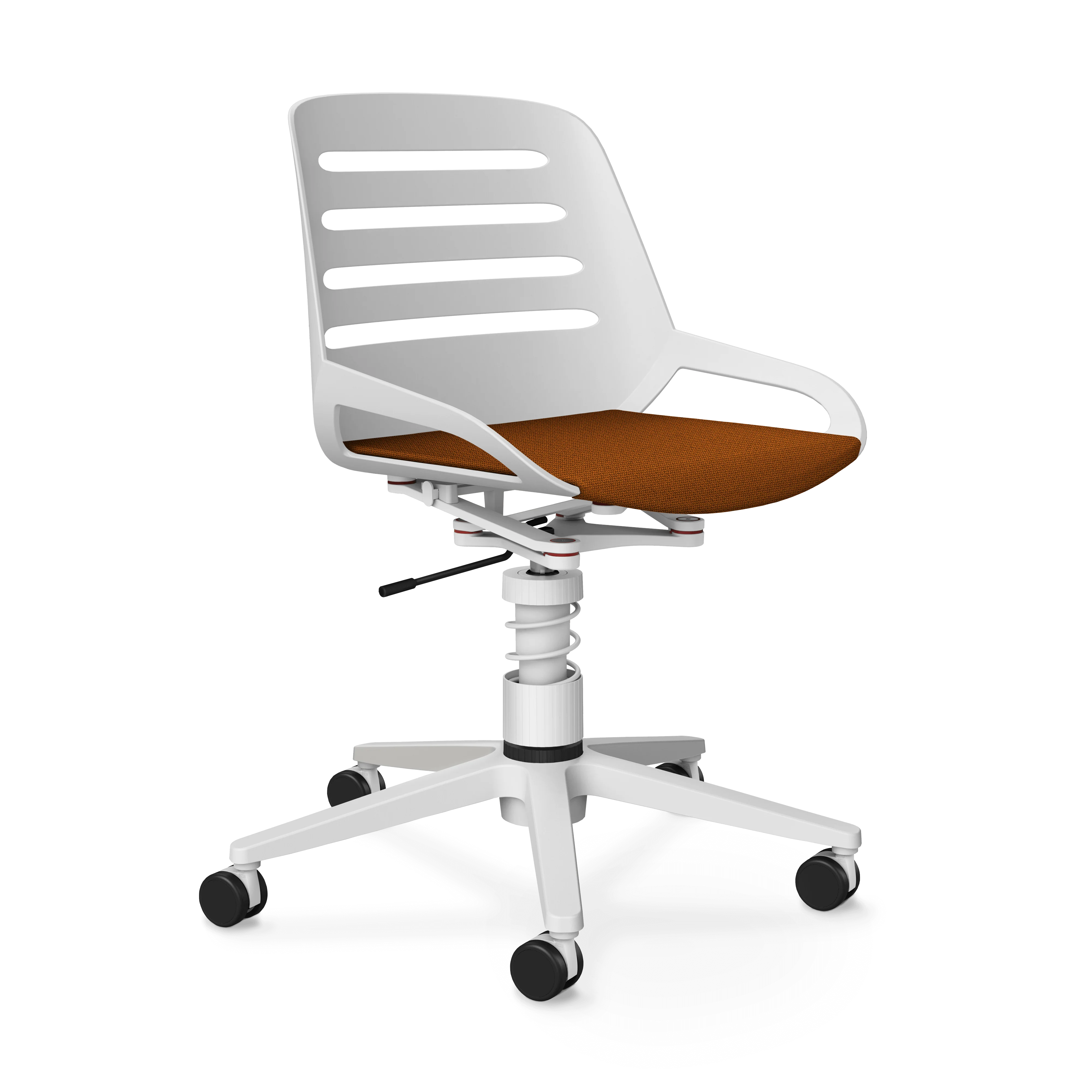 Aeris Numo Task Gestellfarbe weiß Sitzbezug gelb-orange meliert - Image 5