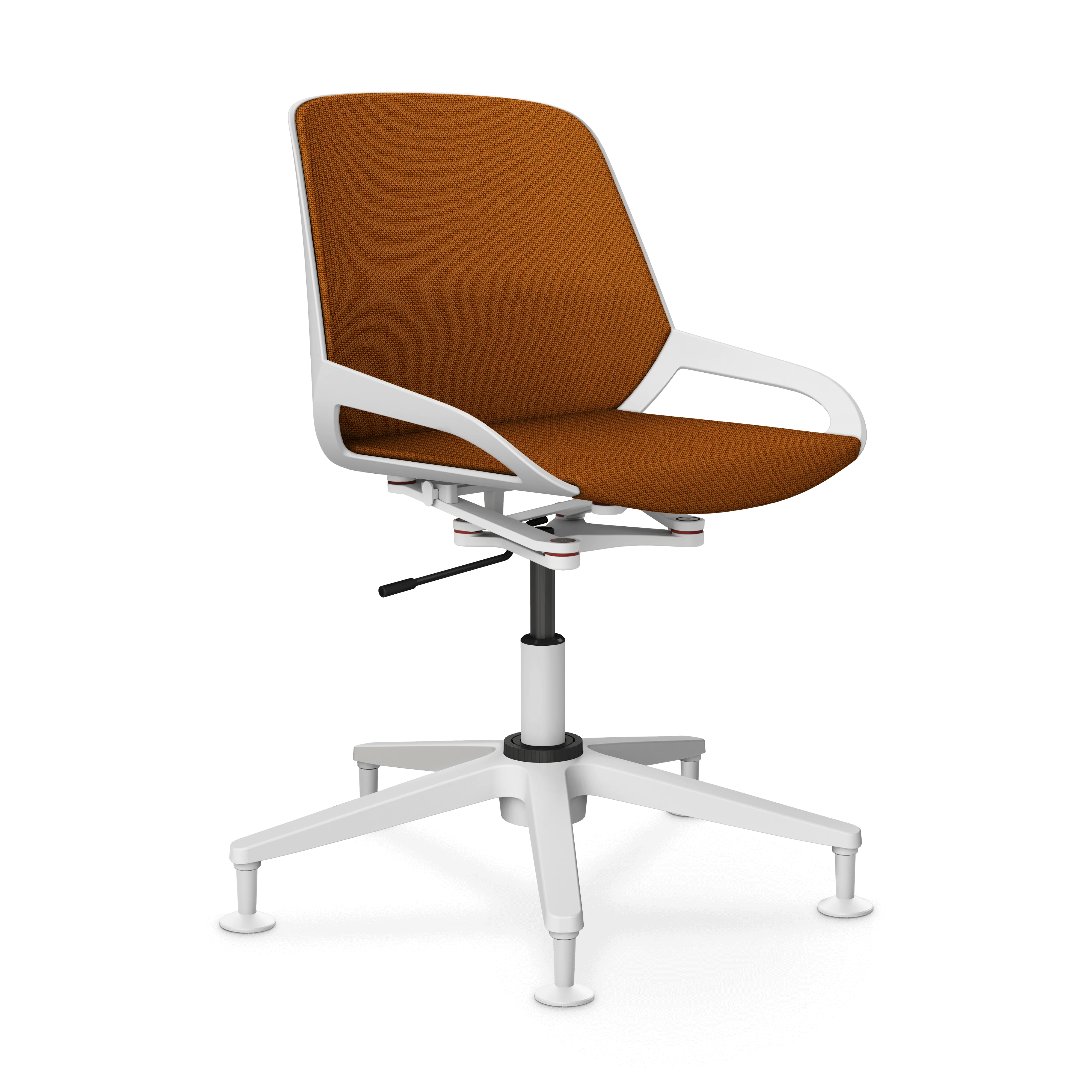 Aeris Numo Task Gestellfarbe weiß Sitzbezug gelb-orange meliert - Image 7