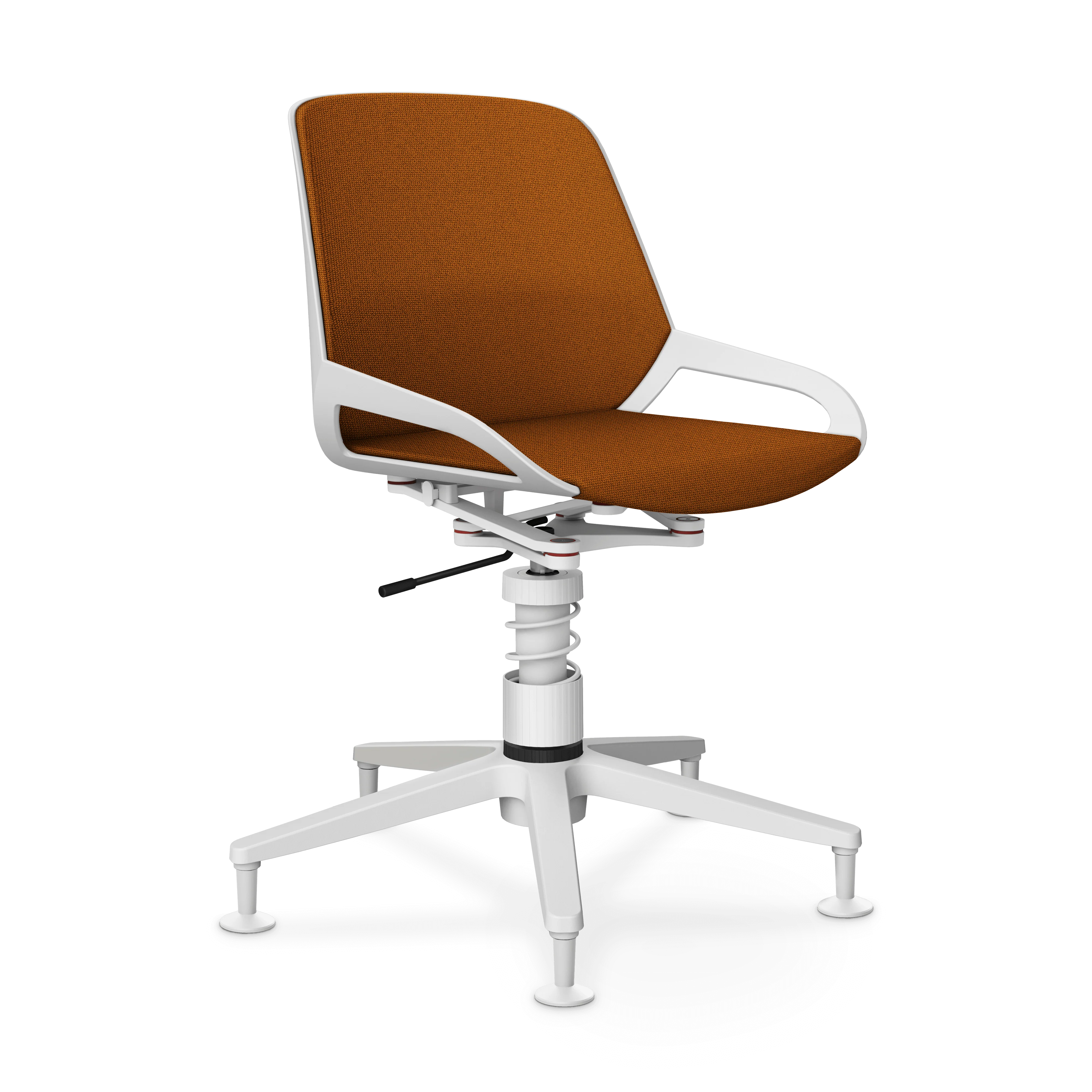 Aeris Numo Task Gestellfarbe weiß Sitzbezug gelb-orange meliert - Image 8