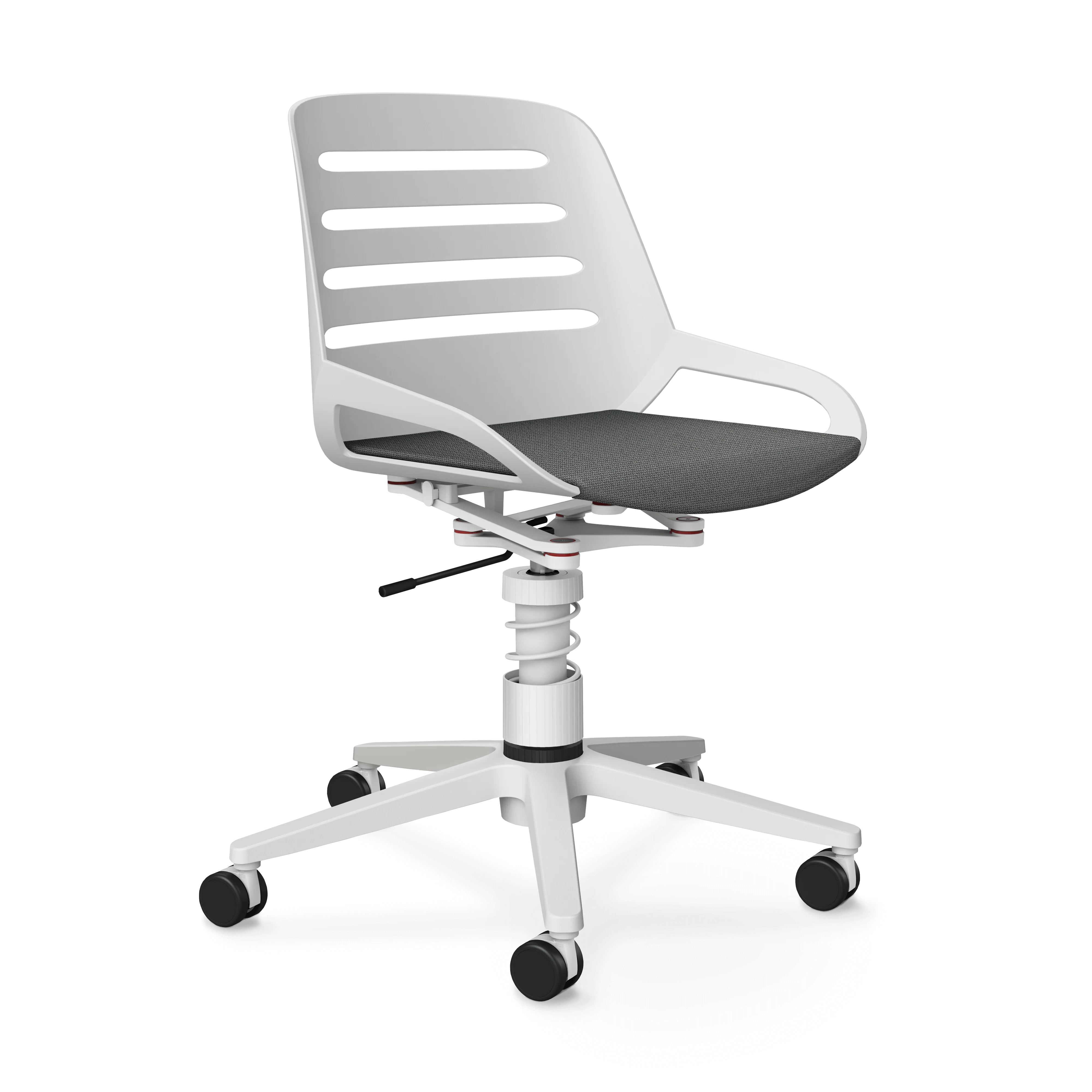 Aeris Numo Task Gestellfarbe weiß Sitzbezug grau meliert - Image 5