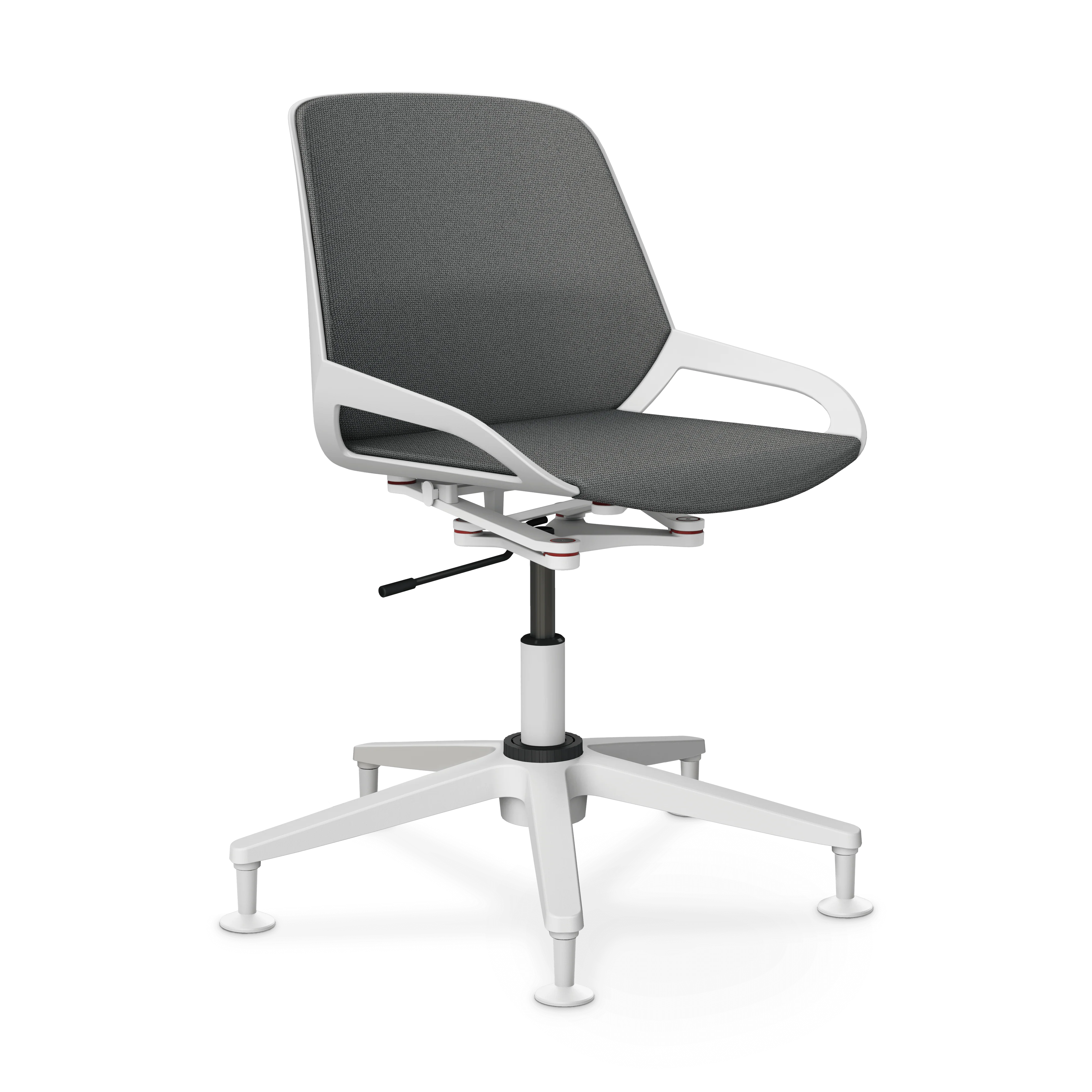 Aeris Numo Task Gestellfarbe weiß Sitzbezug grau meliert - Image 7