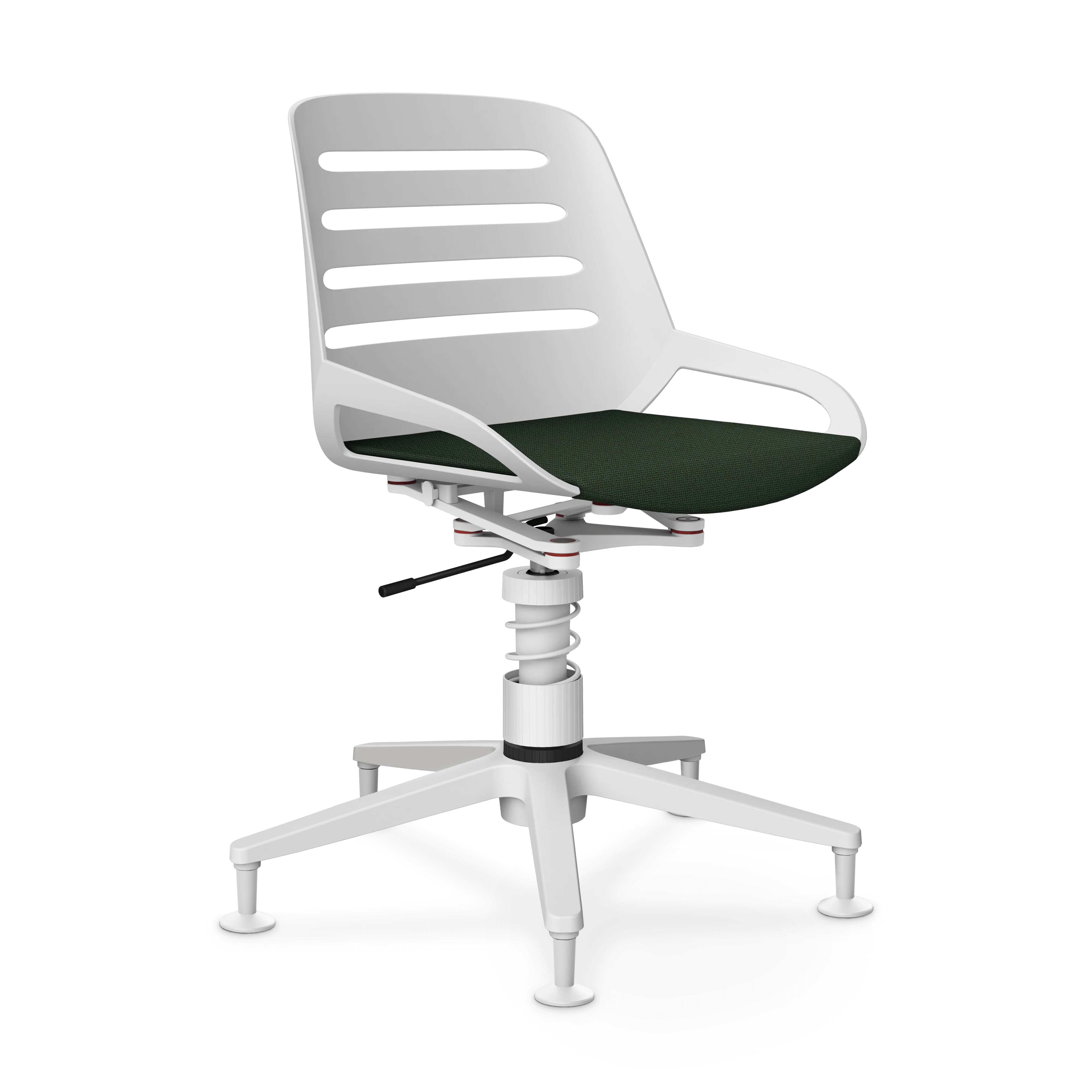 Aeris Numo Task Gestellfarbe weiß Sitzbezug grün meliert - Image 12