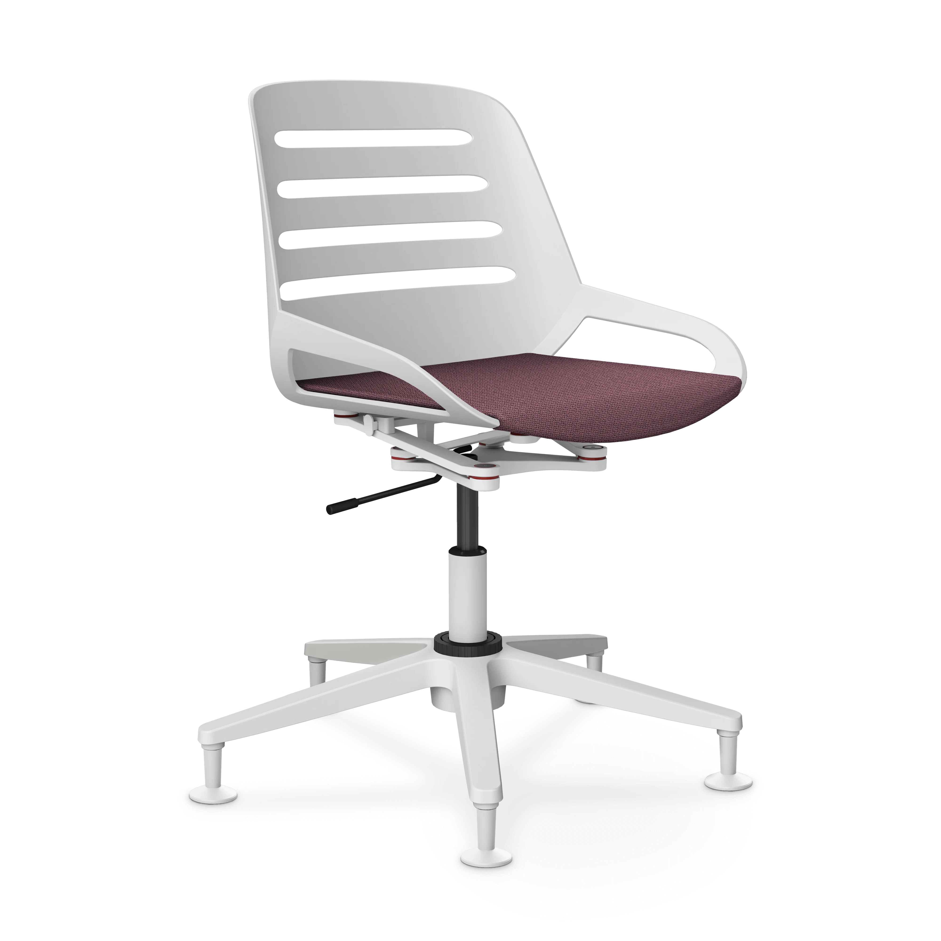 Aeris Numo Task Gestellfarbe weiß Sitzbezug hellviolett meliert - Image 10