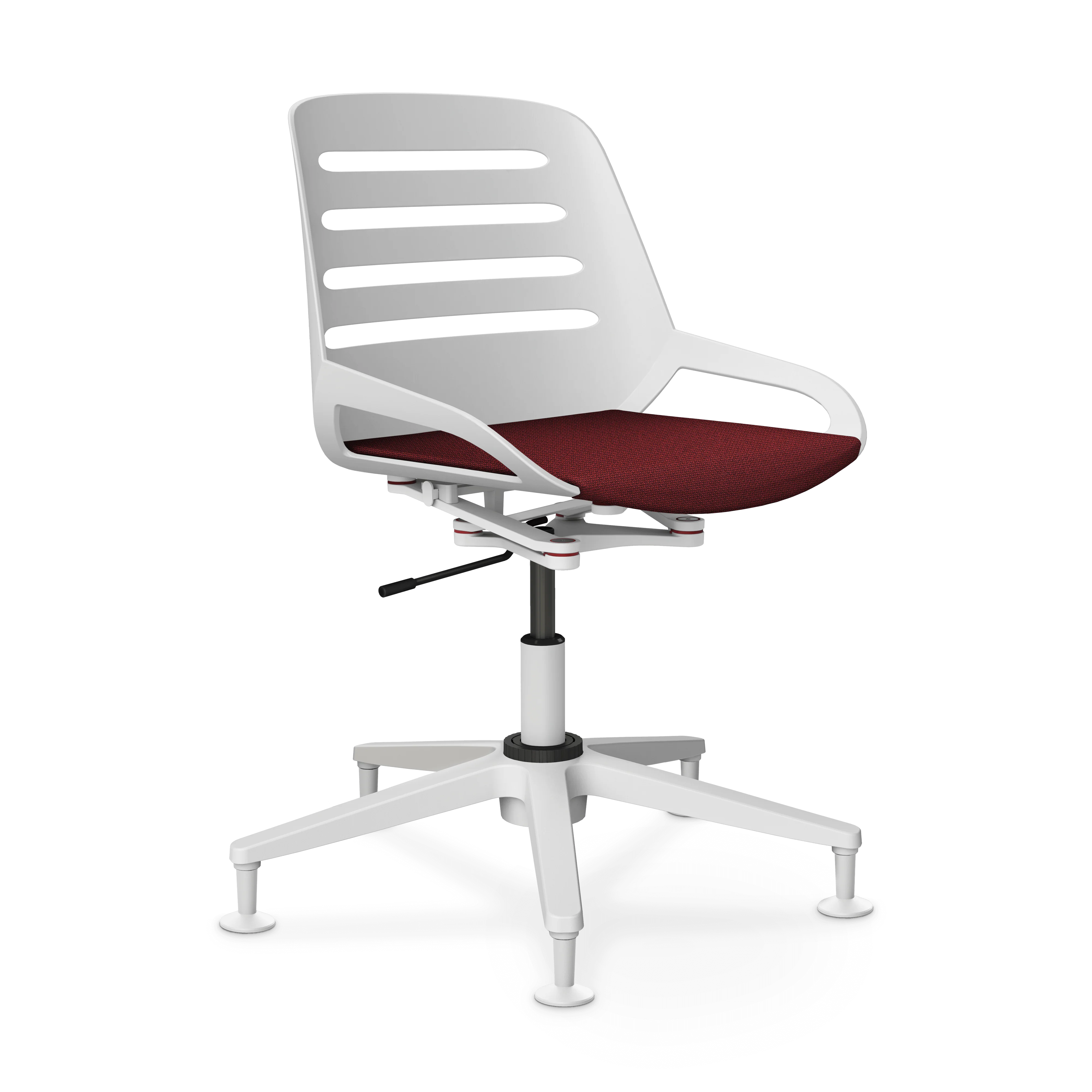 Aeris Numo Task Gestellfarbe weiß Sitzbezug rot meliert - Image 10