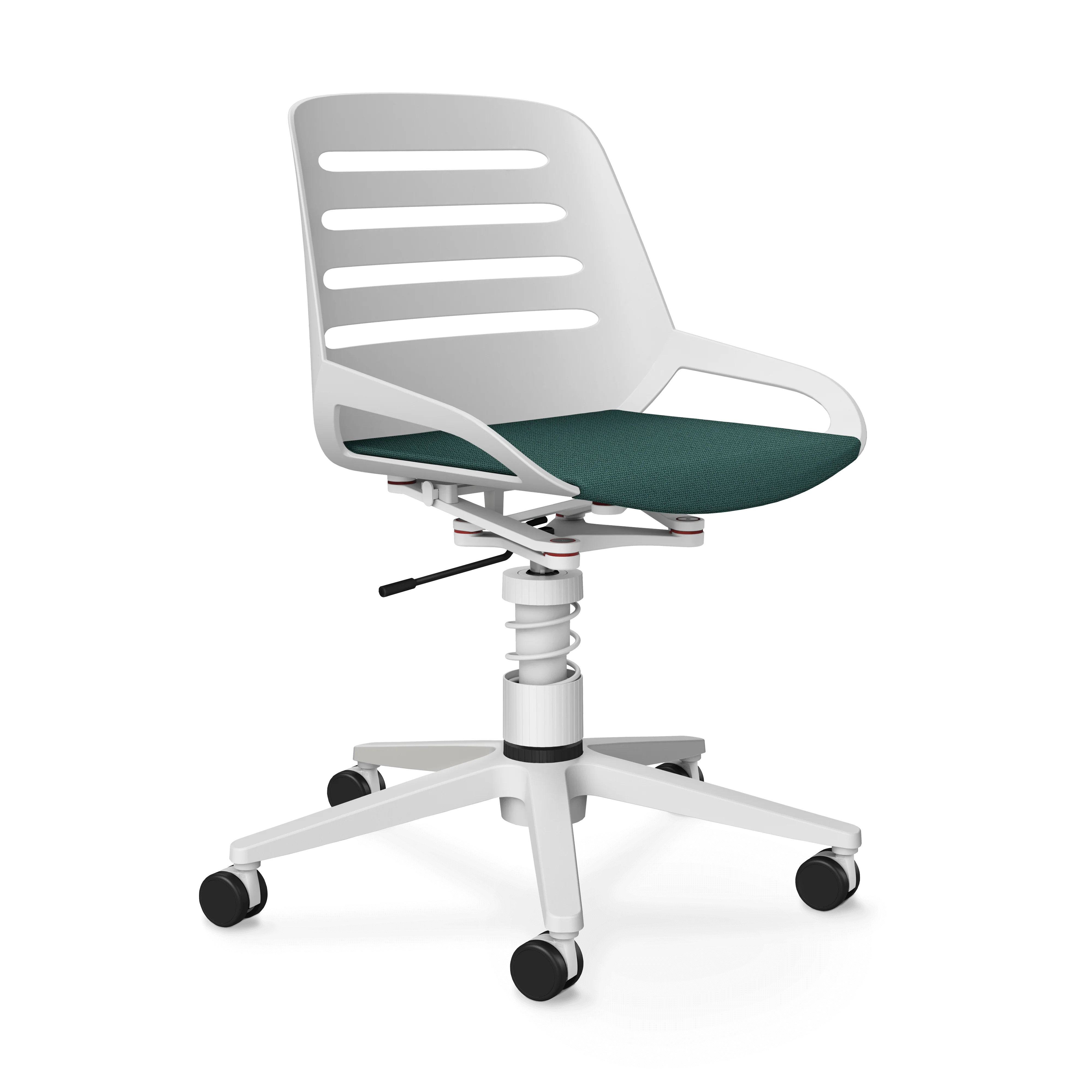 Aeris Numo Task Gestellfarbe weiß Sitzbezug taubenblau meliert - Image 6